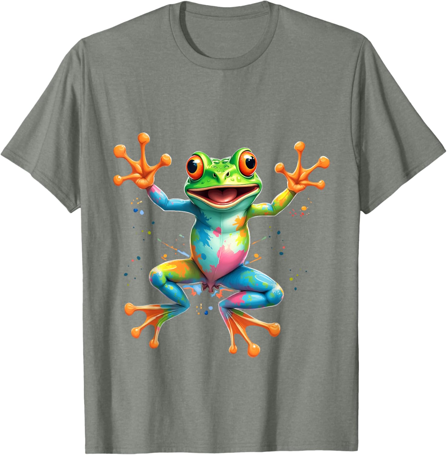 Cool Tie Dye Frog Peace Sign T-Shirt for Men, Women, and Kids - 12