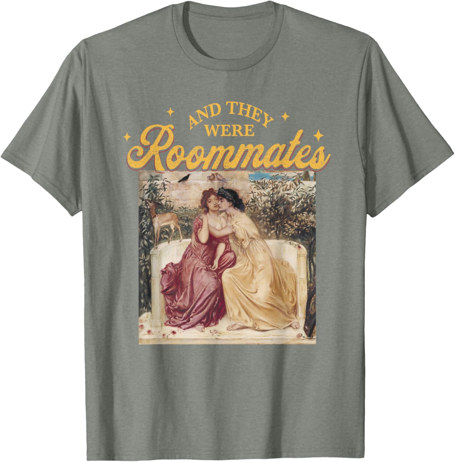 Vintage And They Were Roommates Lesbian Pride Month T-Shirt for All - 1