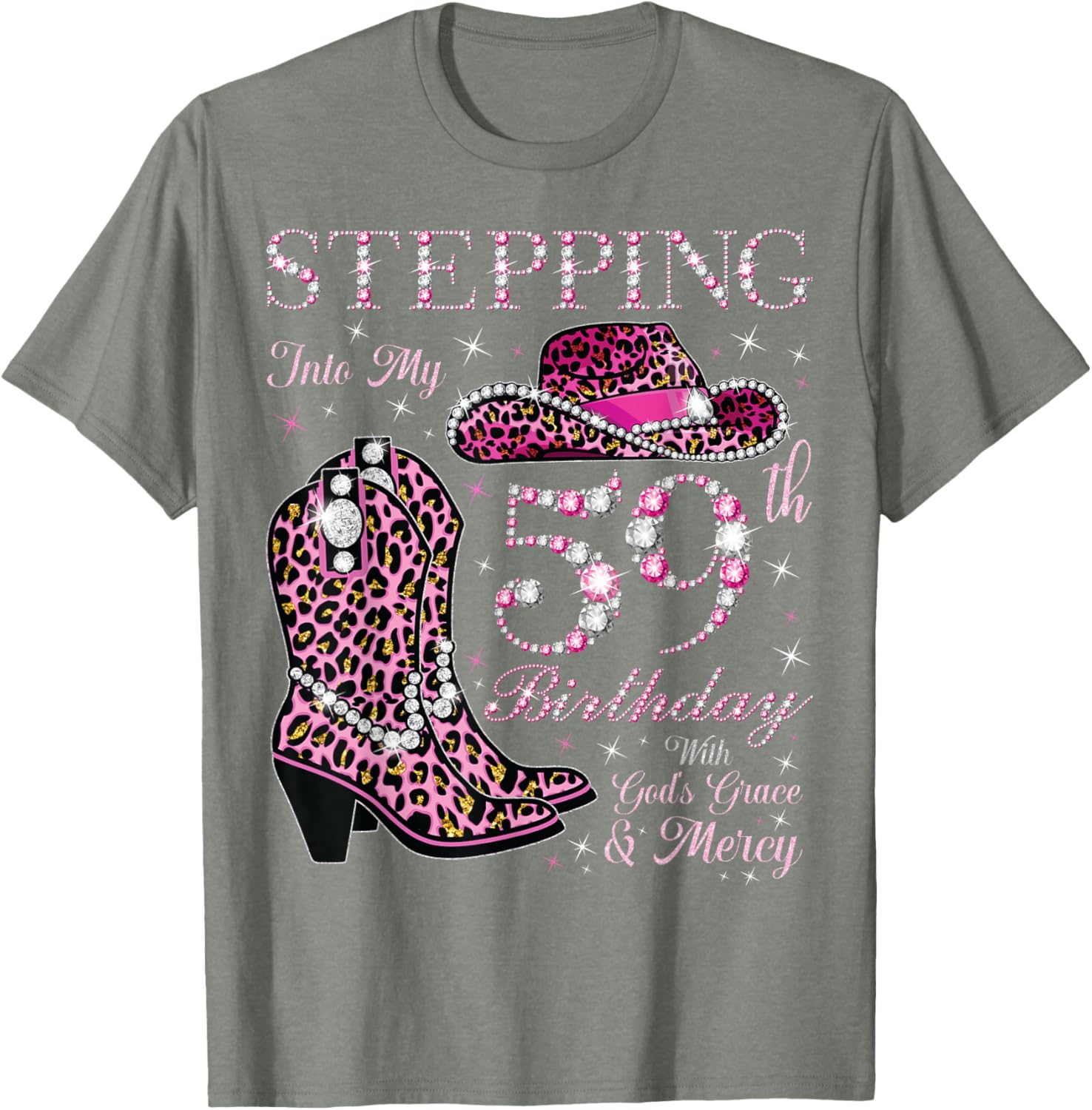 Celebrate 59 with Grace Mercy T-Shirt for Birthday Joy and Style - 10