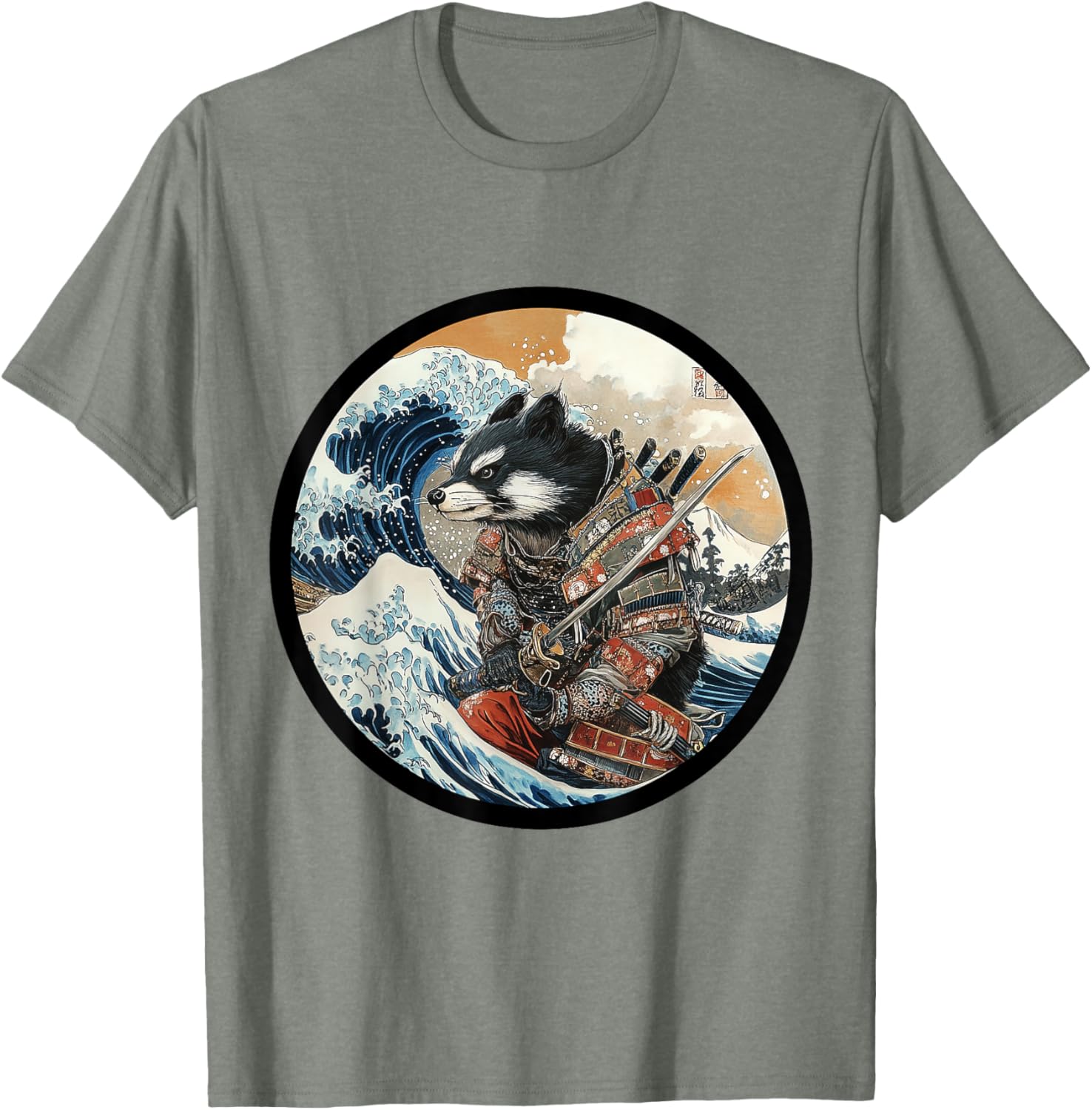 Wild Badger Brock Samurai Warrior Vintage Japanese Anime T-Shirt - 13