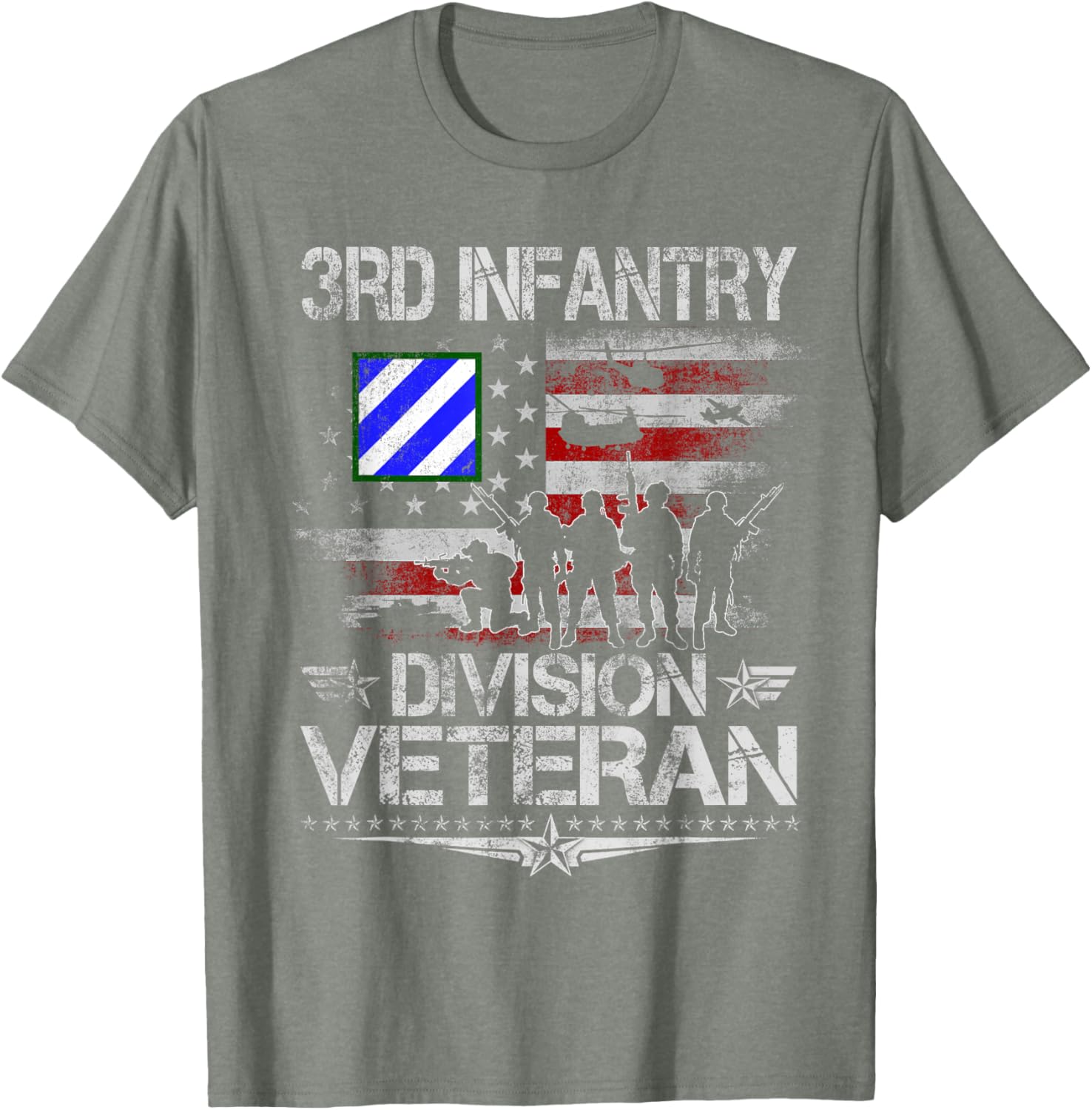 3rd Infantry Division Veteran US Flag T-Shirt for Military Pride - 4