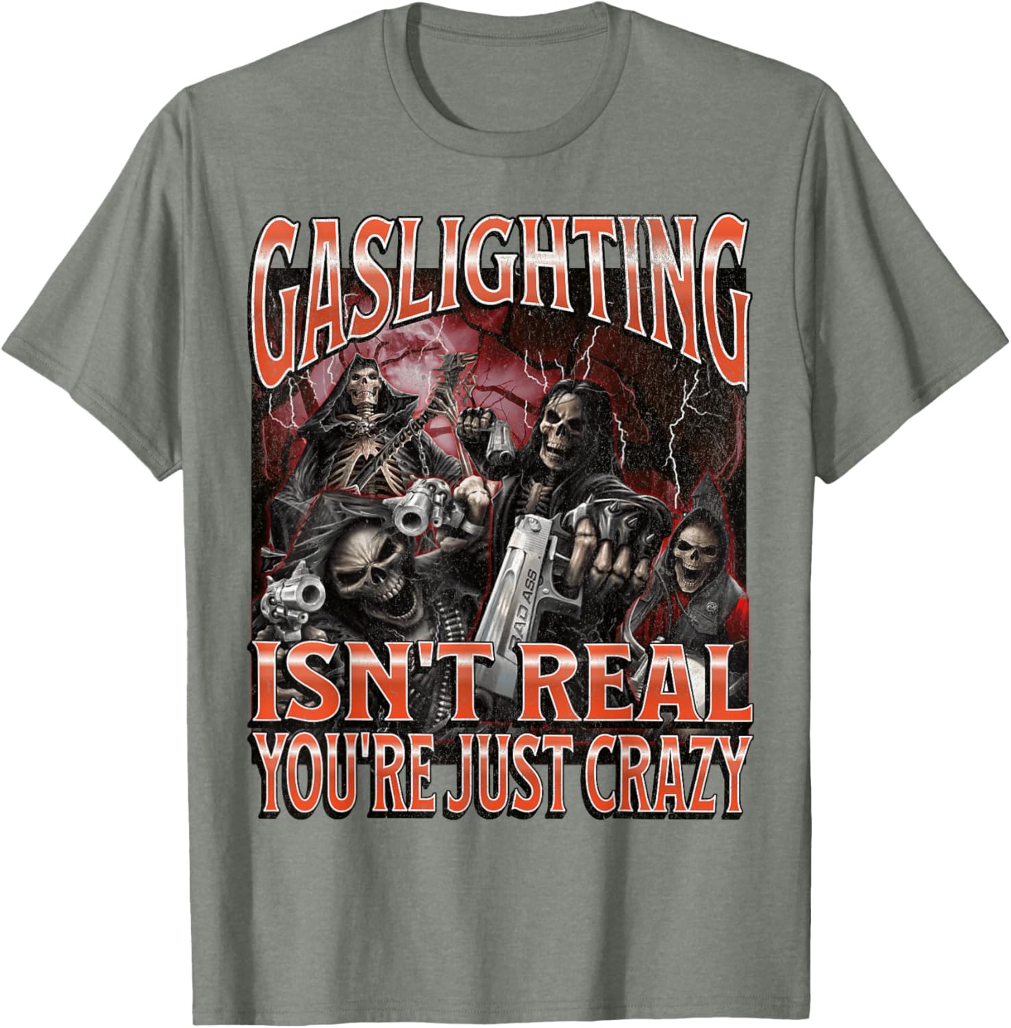 Funny Gaslighting Skeleton Meme T-Shirt for Unique Style Lovers - 23