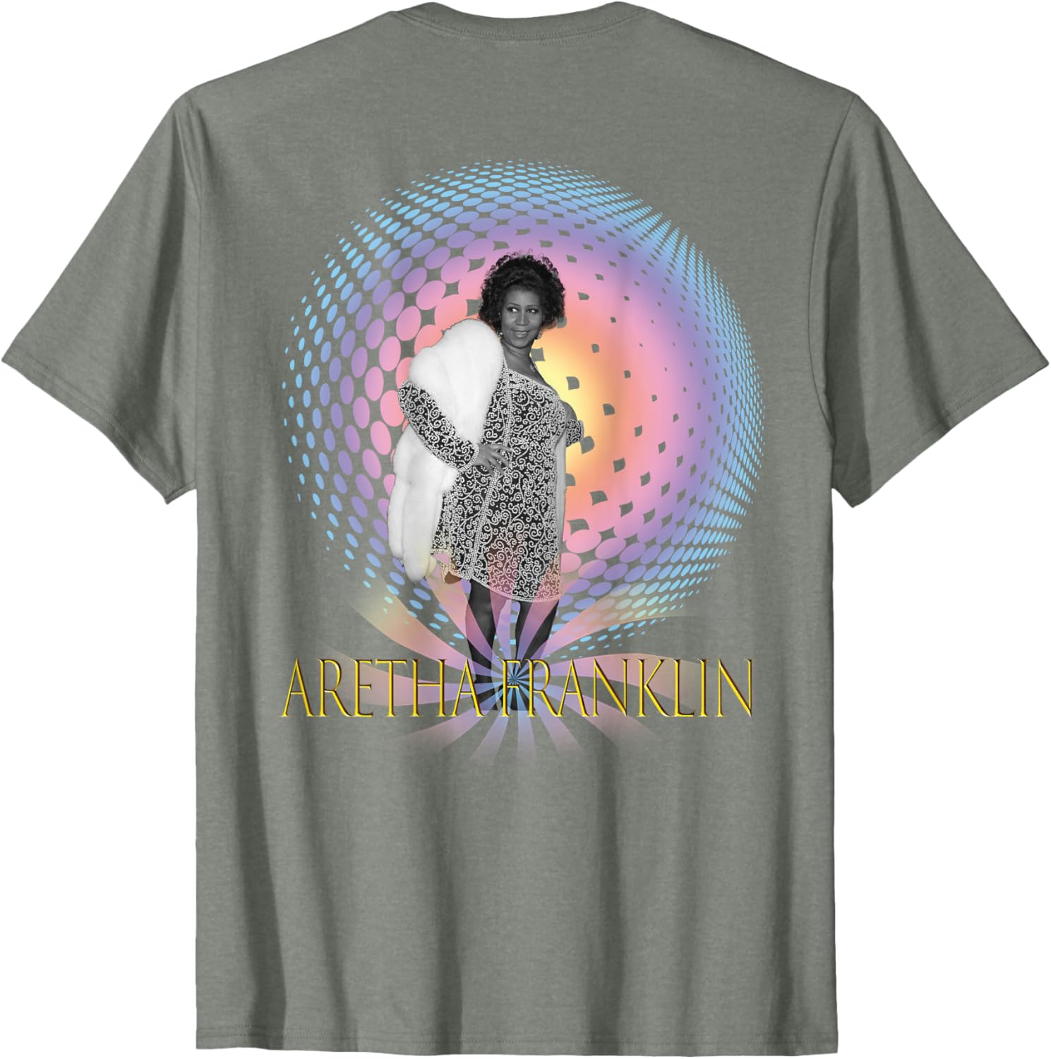 Aretha Franklin Back Printed T-Shirt for Music Lovers and Fans - 21