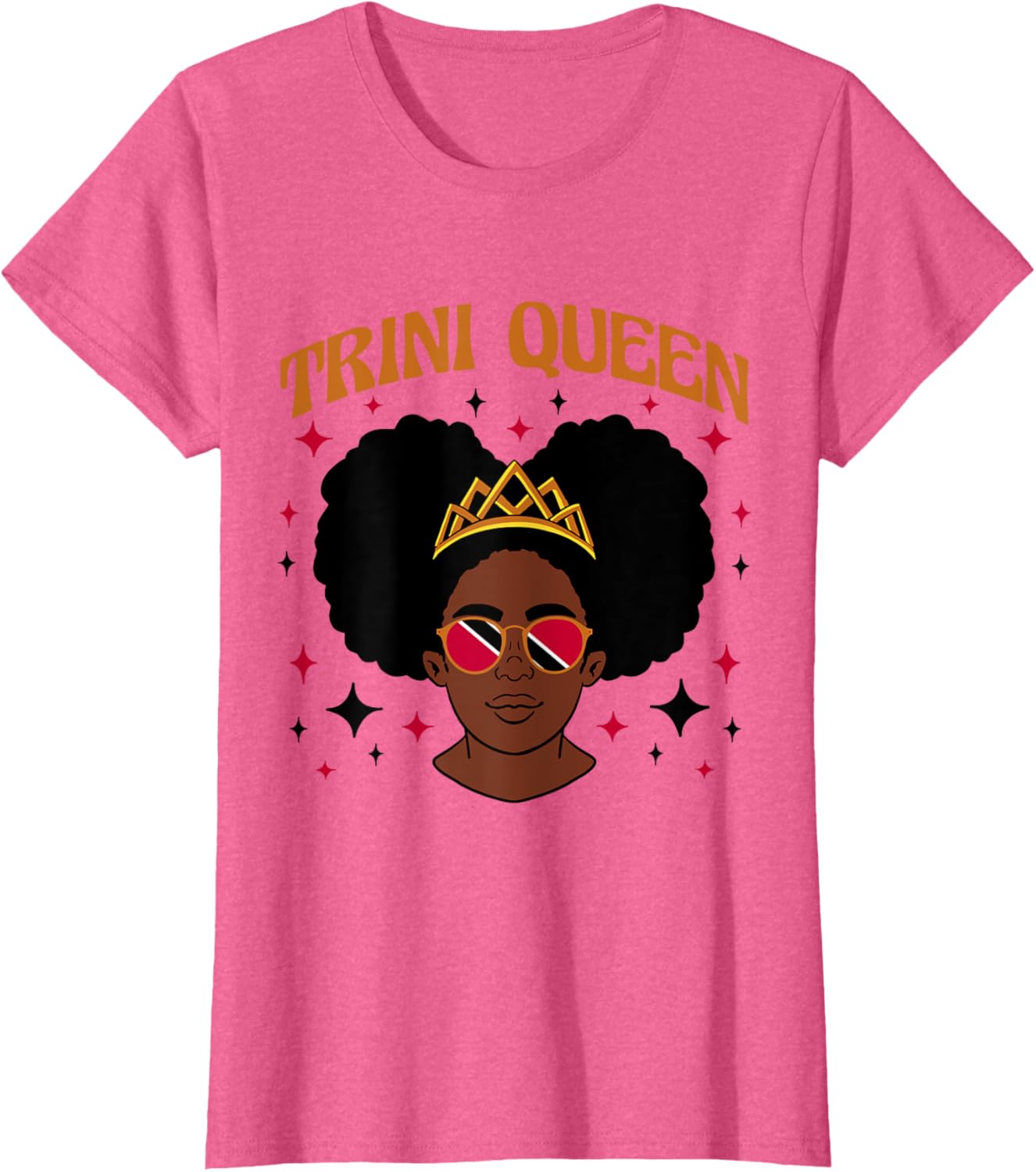 Trini Queen Tee for Afro-Trinidadian Women Celebrate Your Heritage - 3