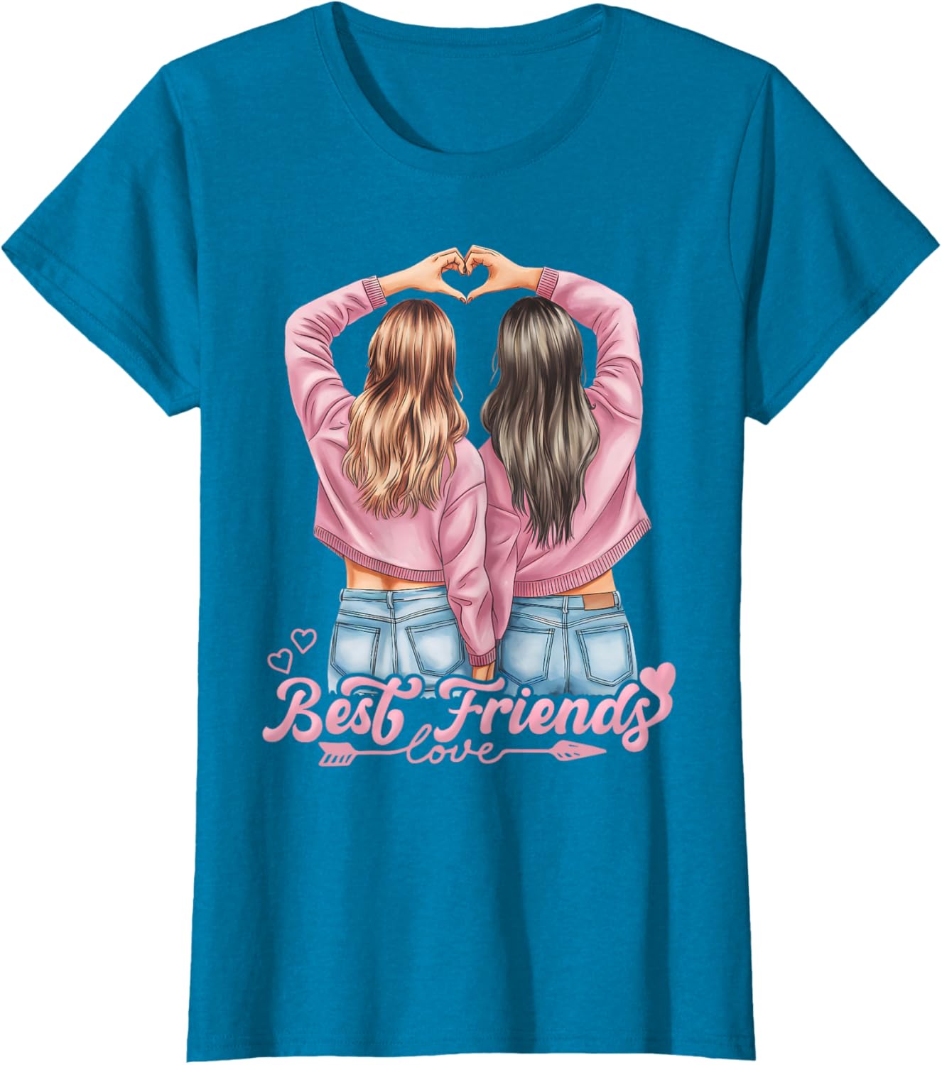 Best Friends Valentine's Day T-Shirt for Teenage Girls - Cute Friendship Tee - 10