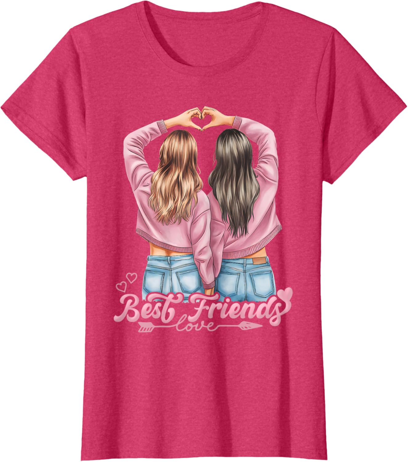 Best Friends Valentine's Day T-Shirt for Teenage Girls - Cute Friendship Tee - 5