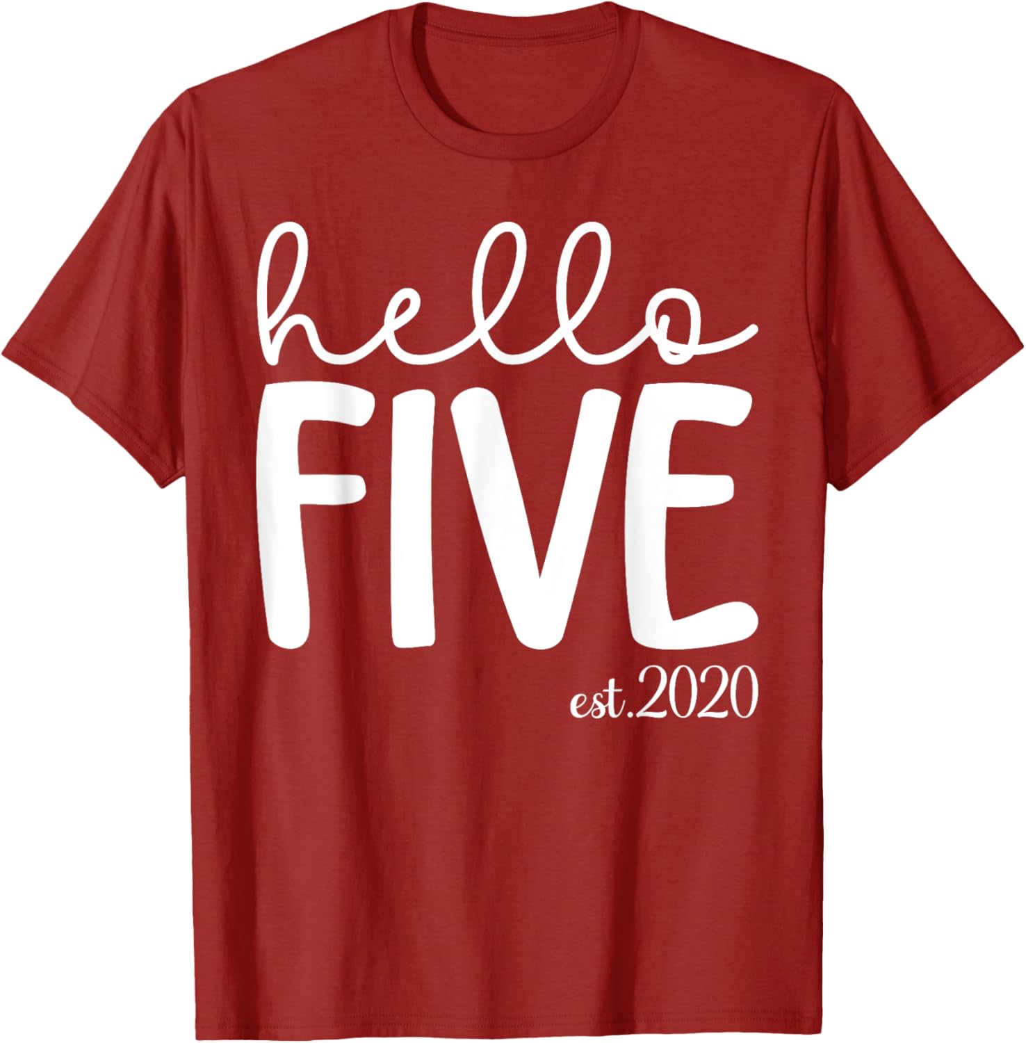 Hello Five 5th Birthday T-Shirt for Girls Age 5 Cute Gift Idea - 4