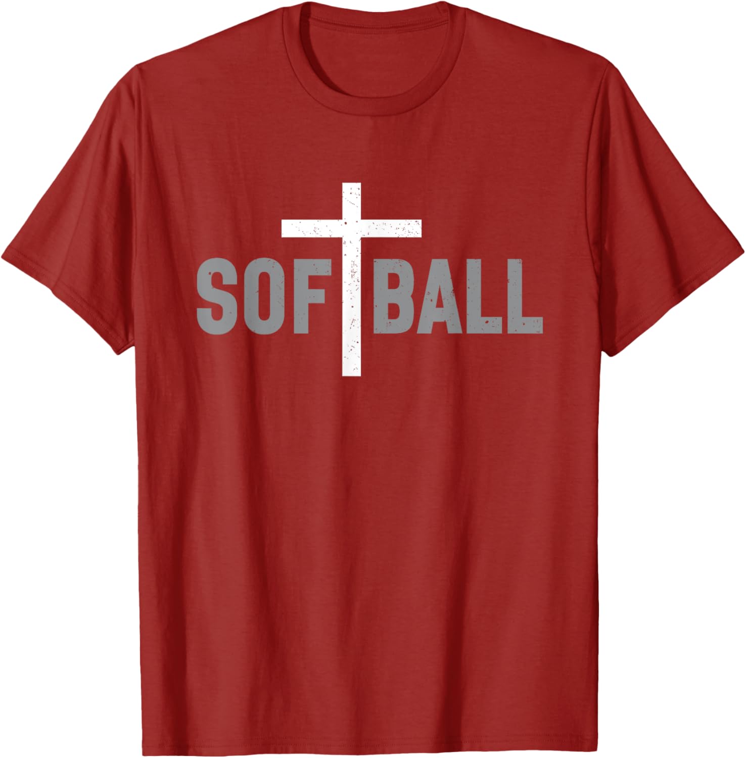 Softball Christian Cross T-Shirt for Girls and Women - Stylish Faith Wear - 4
