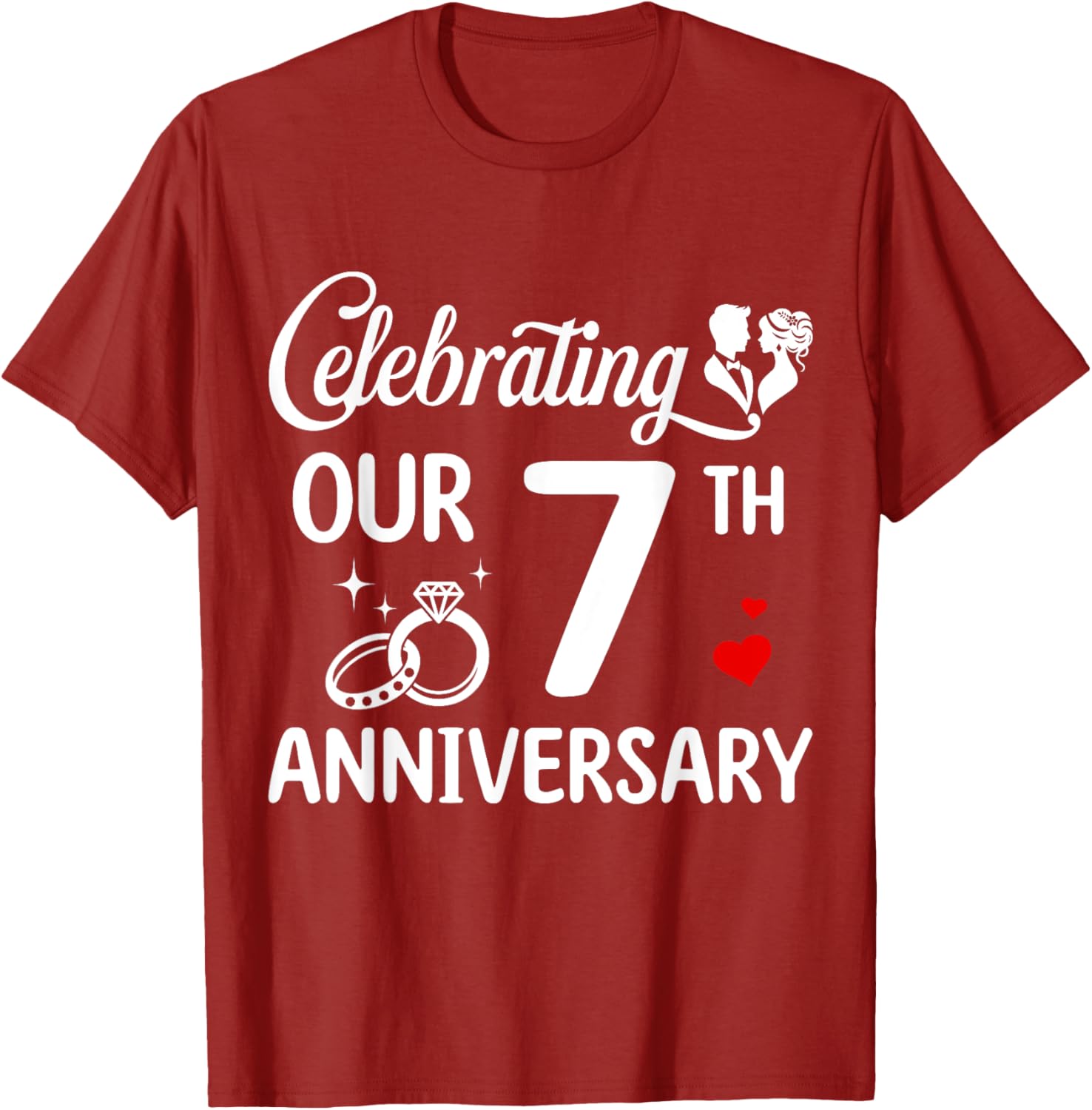 Celebrate 7 Years of Love with Our Anniversary T-Shirt for Couples - 19