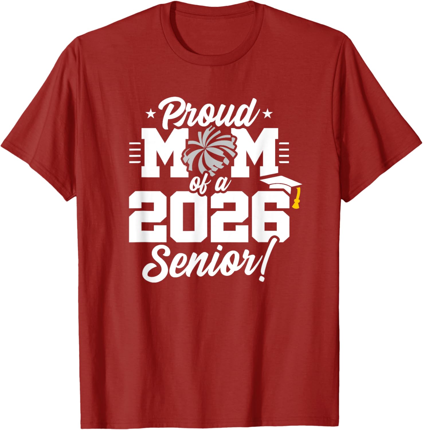 Class of 2026 Senior Cheerleader T-Shirt for Cheer Moms and Fans - 26