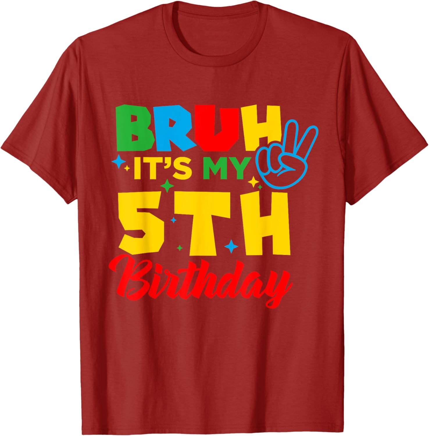 Bruh I'm 5 Gamer T-Shirt for 5th Birthday Celebration Fun! - 12