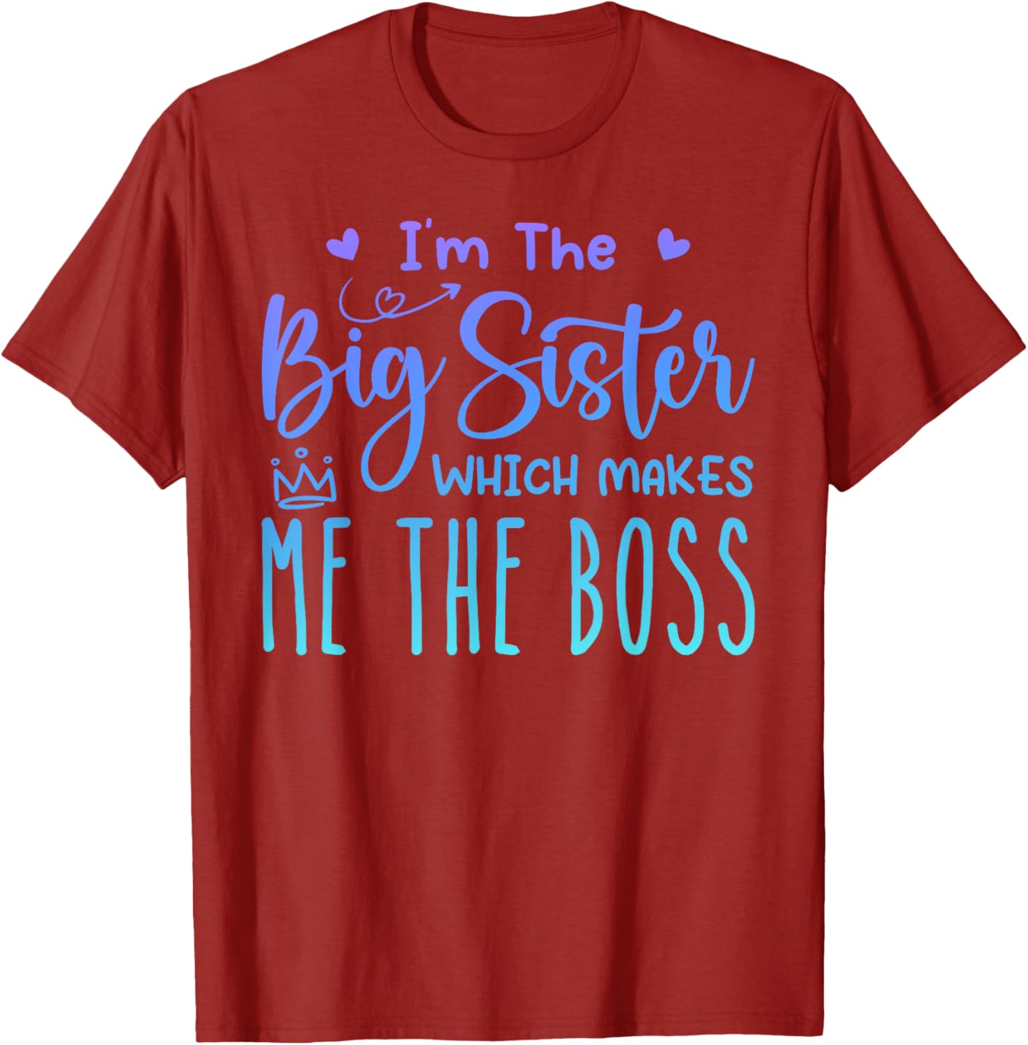 Big Sister Boss Funny Brothers T-Shirt for Sassy Siblings Fun Apparel - 9
