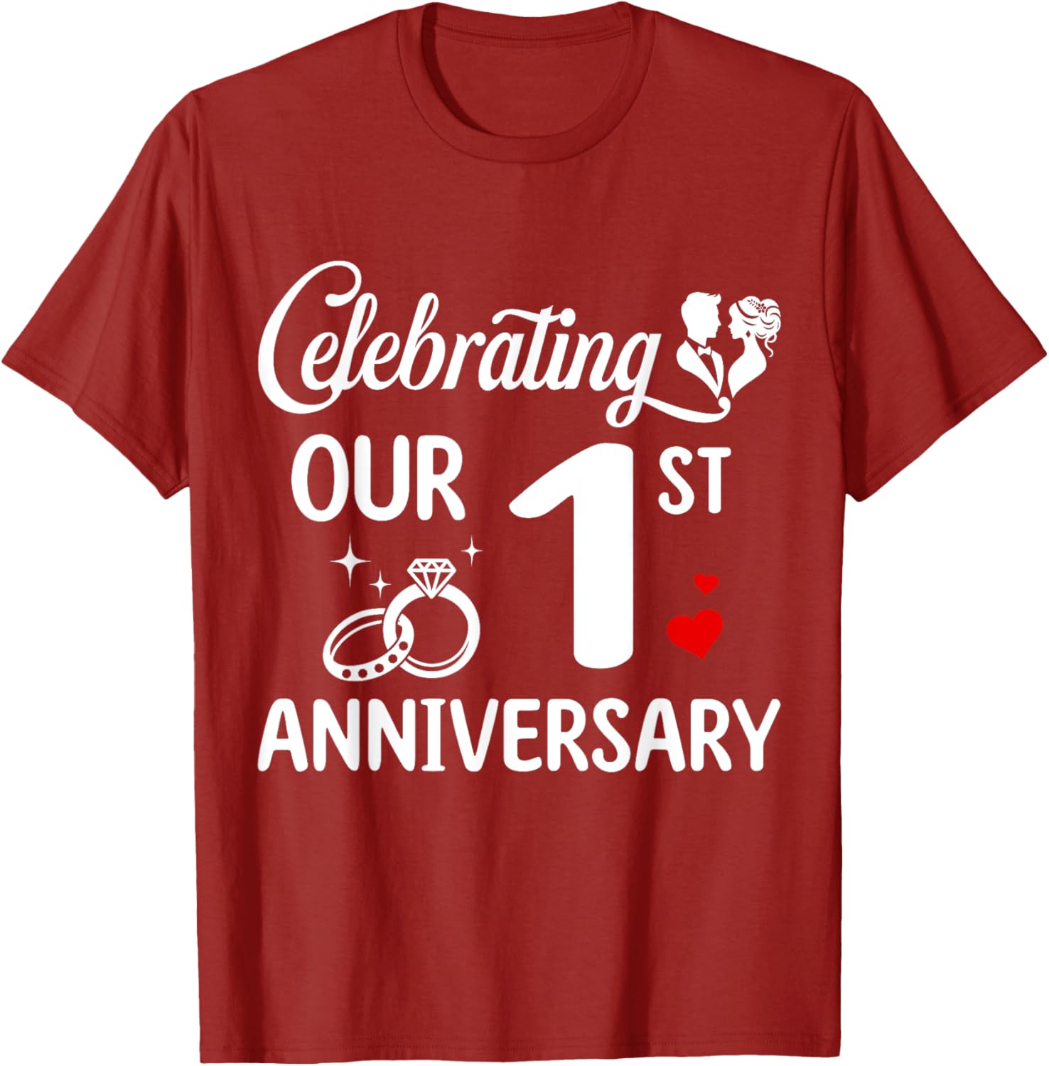 1st Wedding Anniversary T-Shirt for Couples - Celebrate Love in Style - 9