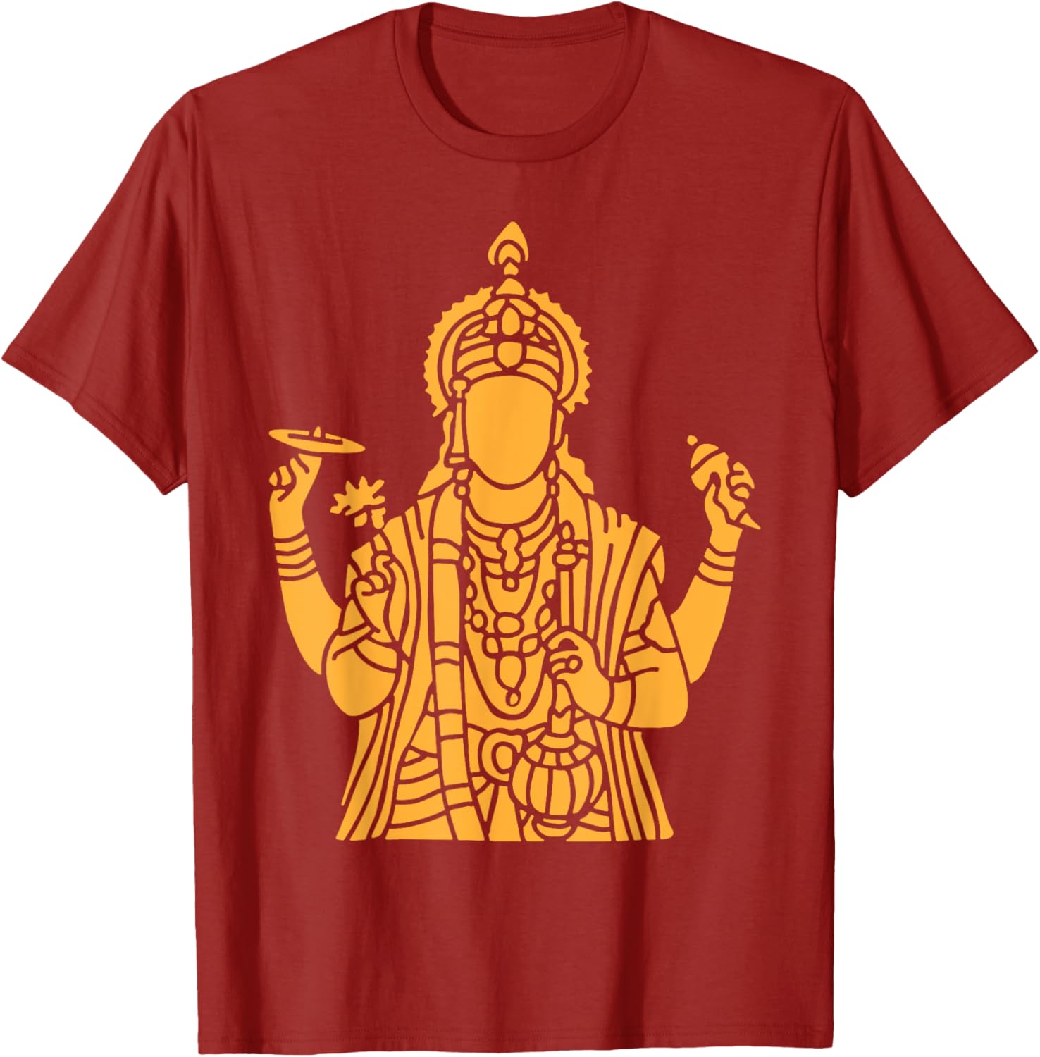 Vishnu Narayana Silhouette T-Shirt for Divine Pooja and Spiritual Wear - 20