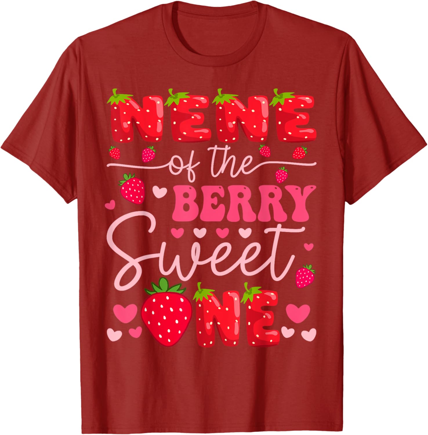 Sweet Strawberry Birthday Girl T-Shirt for 1st Birthday Celebration - 8