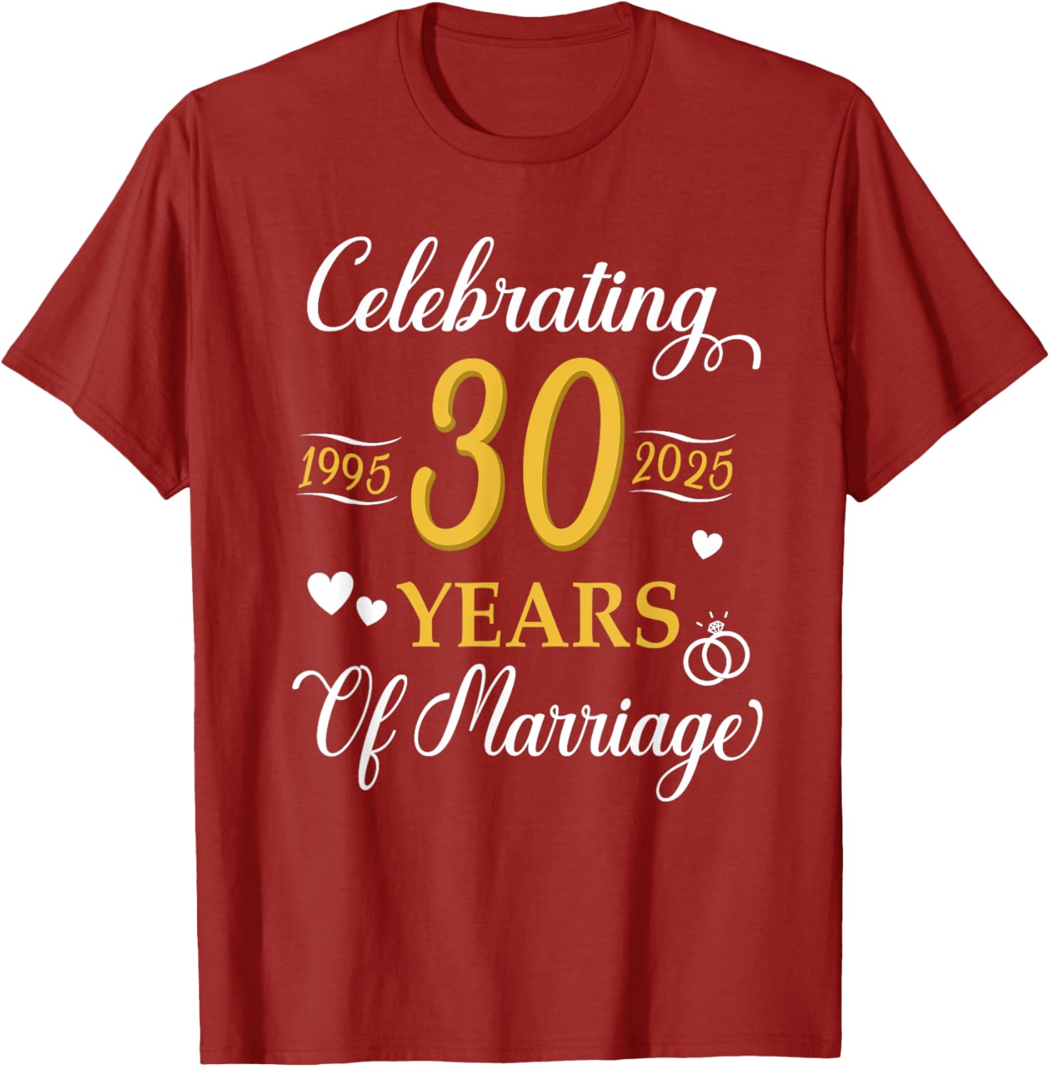 30th Anniversary Wedding T-Shirt Celebrating 1995 Love and Memories - 5