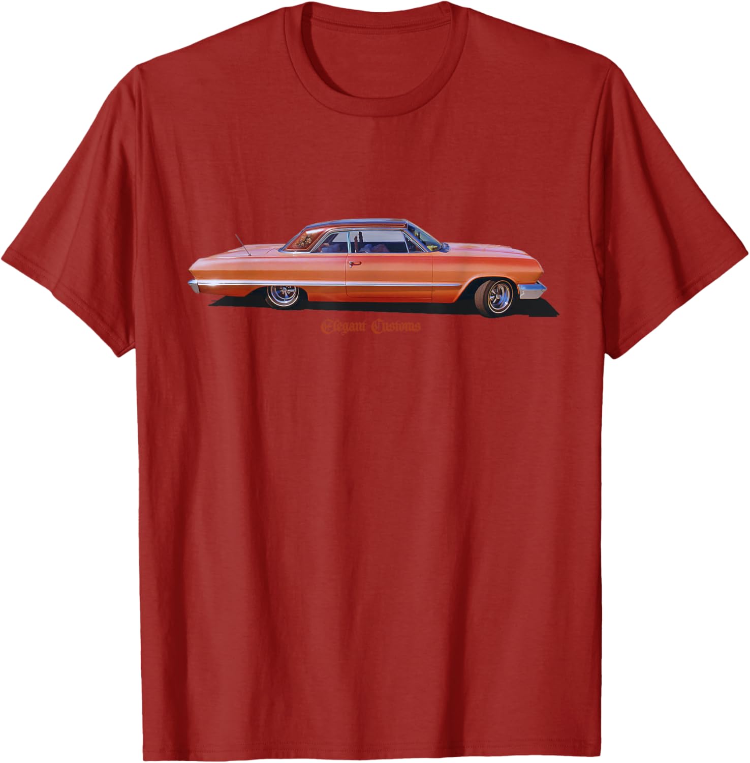 1963 Impala Tangerine Dream Low Rider Kustom T-Shirt for Car Lovers - 1