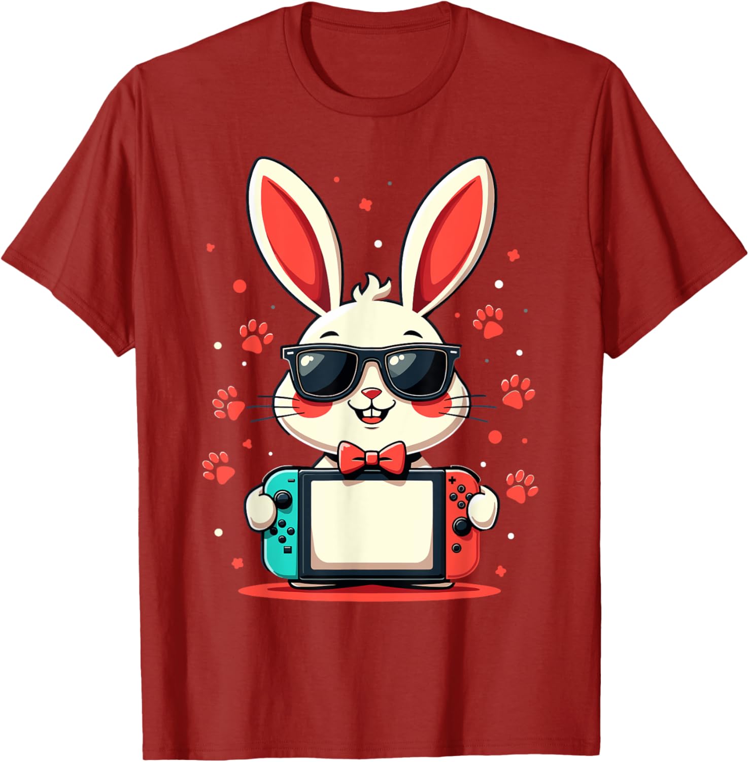 Cute Bunny Gaming Controller T-Shirt for Easter Gamer Boys Gifts - 1