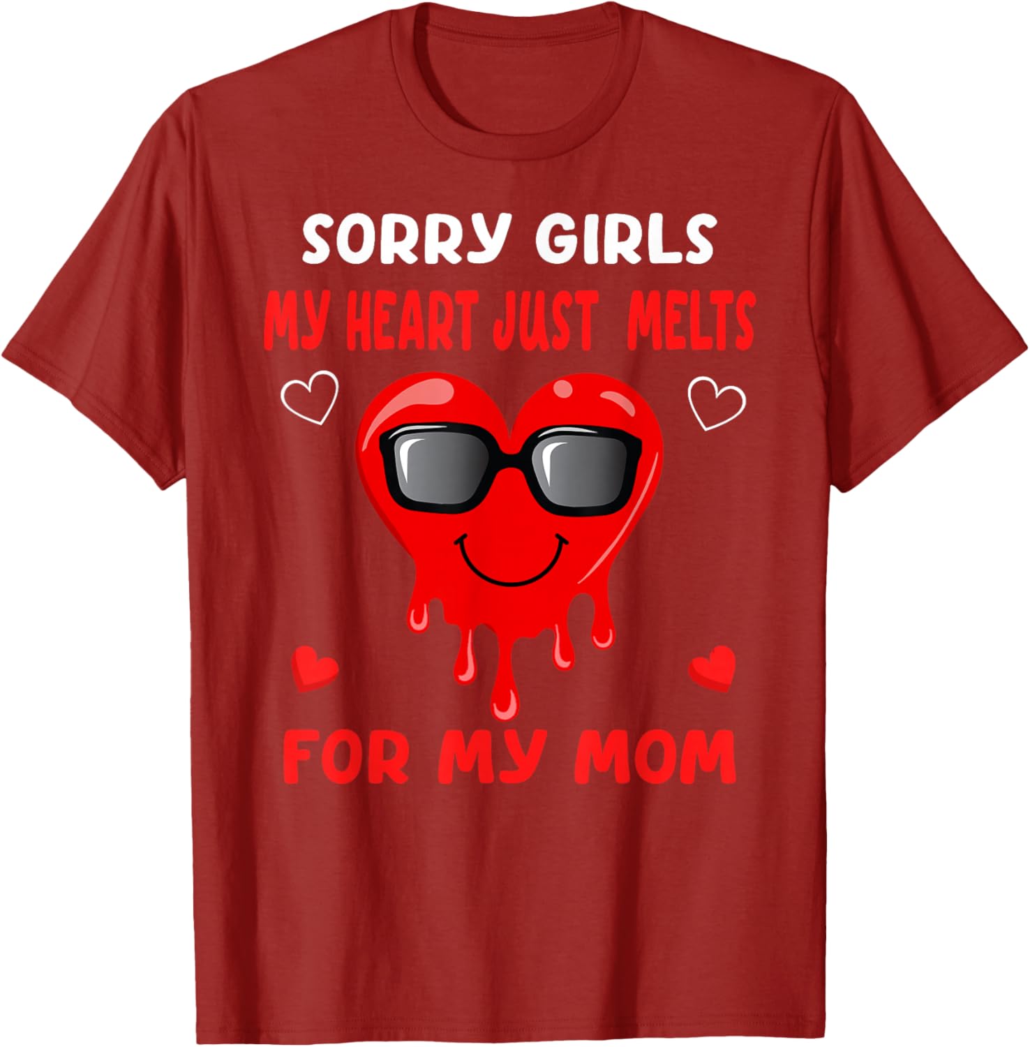 Valentine's Day Boys T-Shirt My Heart Melts for Mom Cute Gift - 10