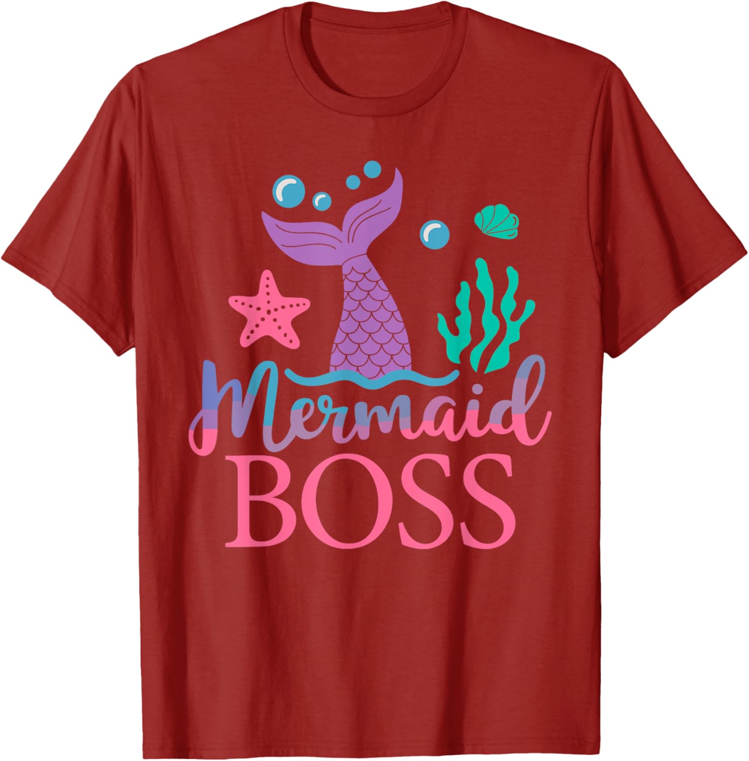 Boss of The Birthday Mermaid Family Matching T-Shirt for Party Fun - 15