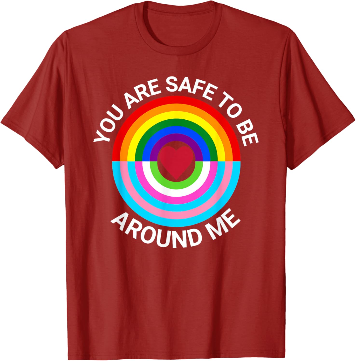 You Are Safe To Be Around Me Gay Pride Transgender Ally T-Shirt - 11