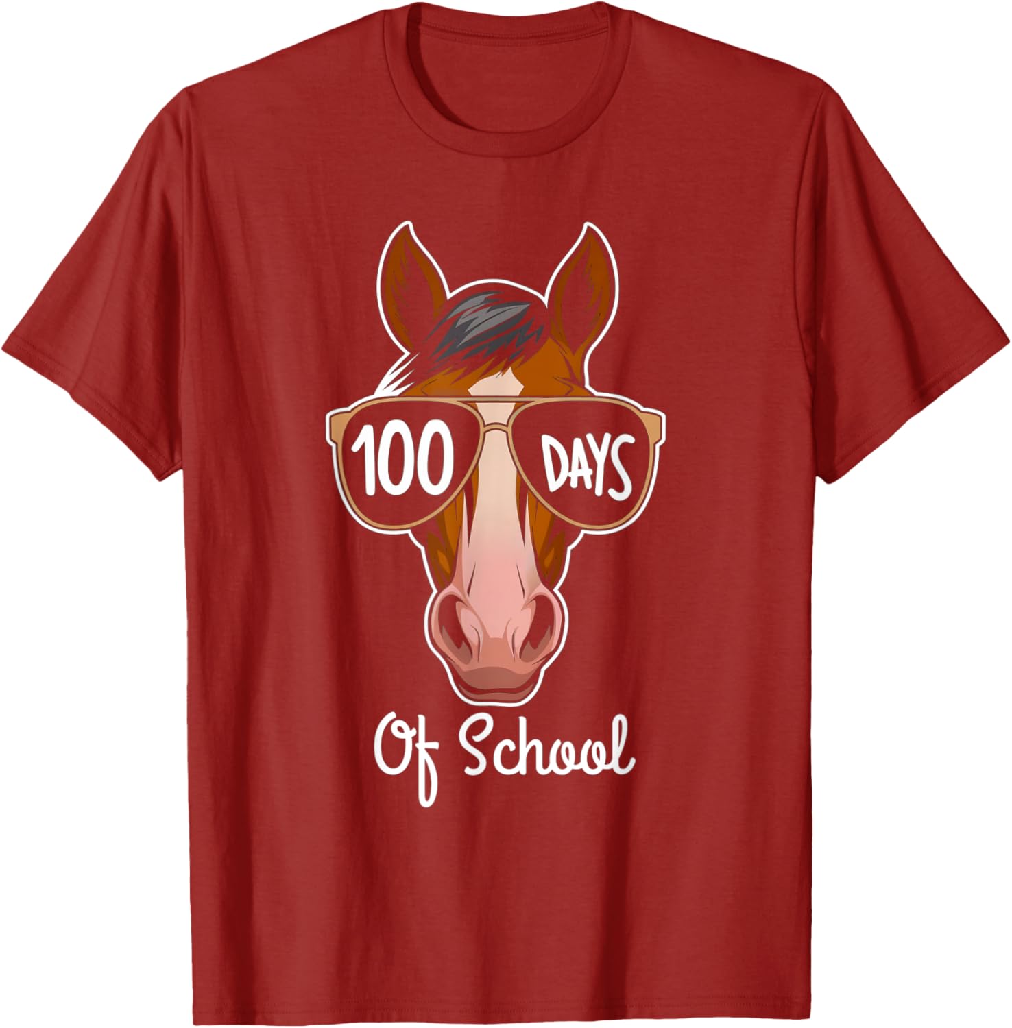 100th Day of School Cool Horse T-Shirt for Kids 100 Days Smarter - 8