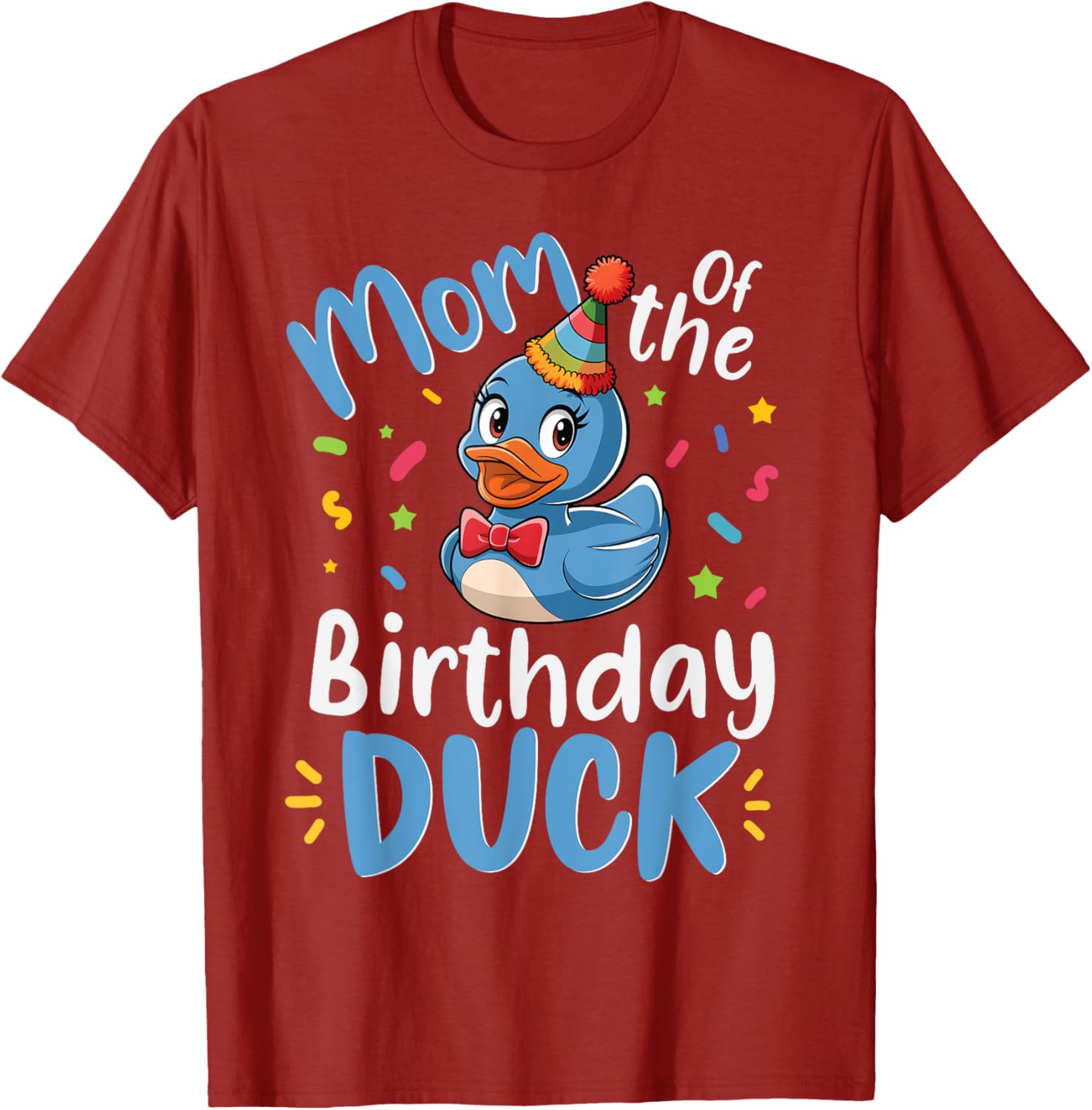 Blue Birthday Duck Family Matching T-Shirt for Mom and Kids - 14
