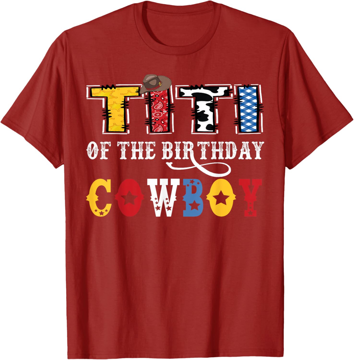 Titi Of The Birthday Cowboy Western Rodeo T-Shirt for Fun Celebrations - 5