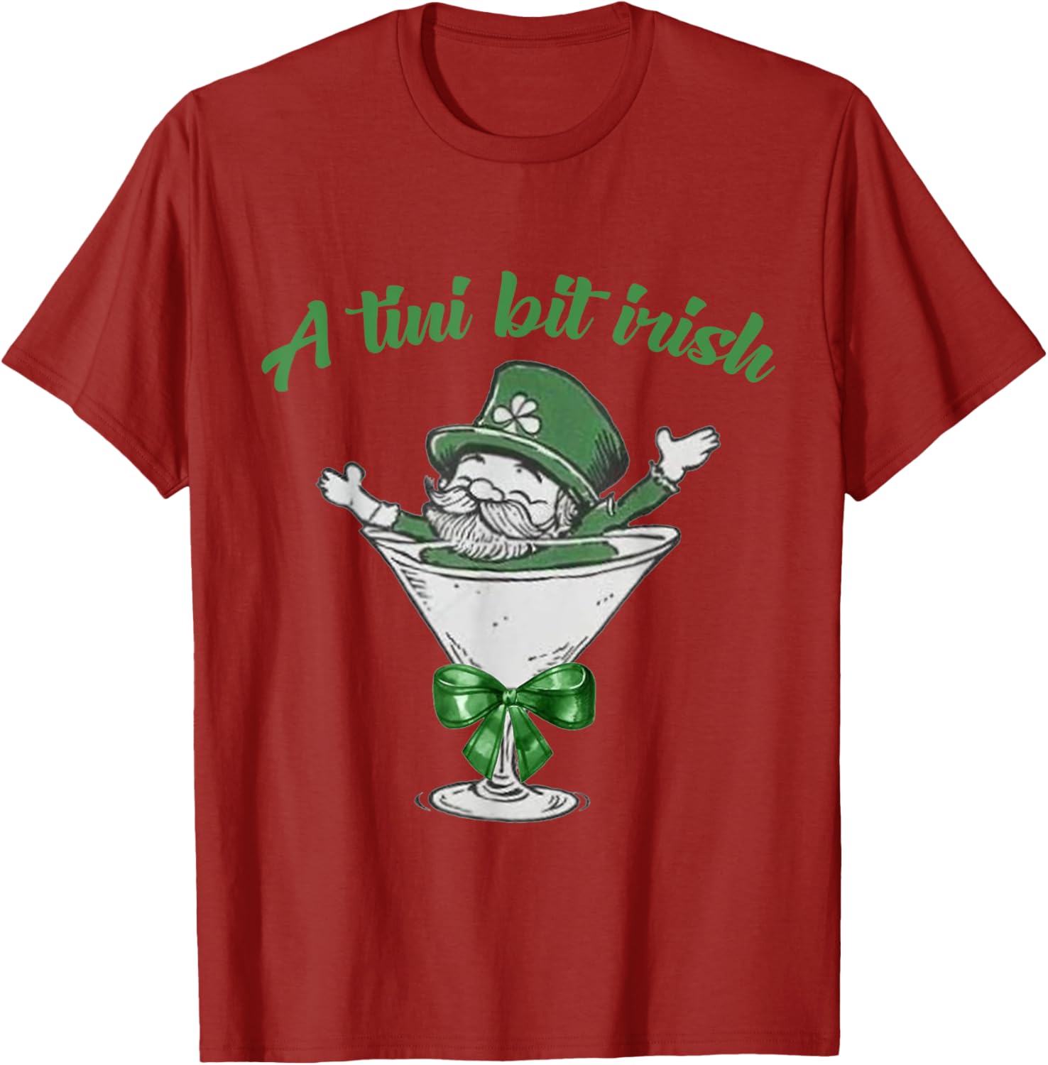 A Tini Bit Irish Leprechaun Martini St Patrick's Day T-Shirt - 25