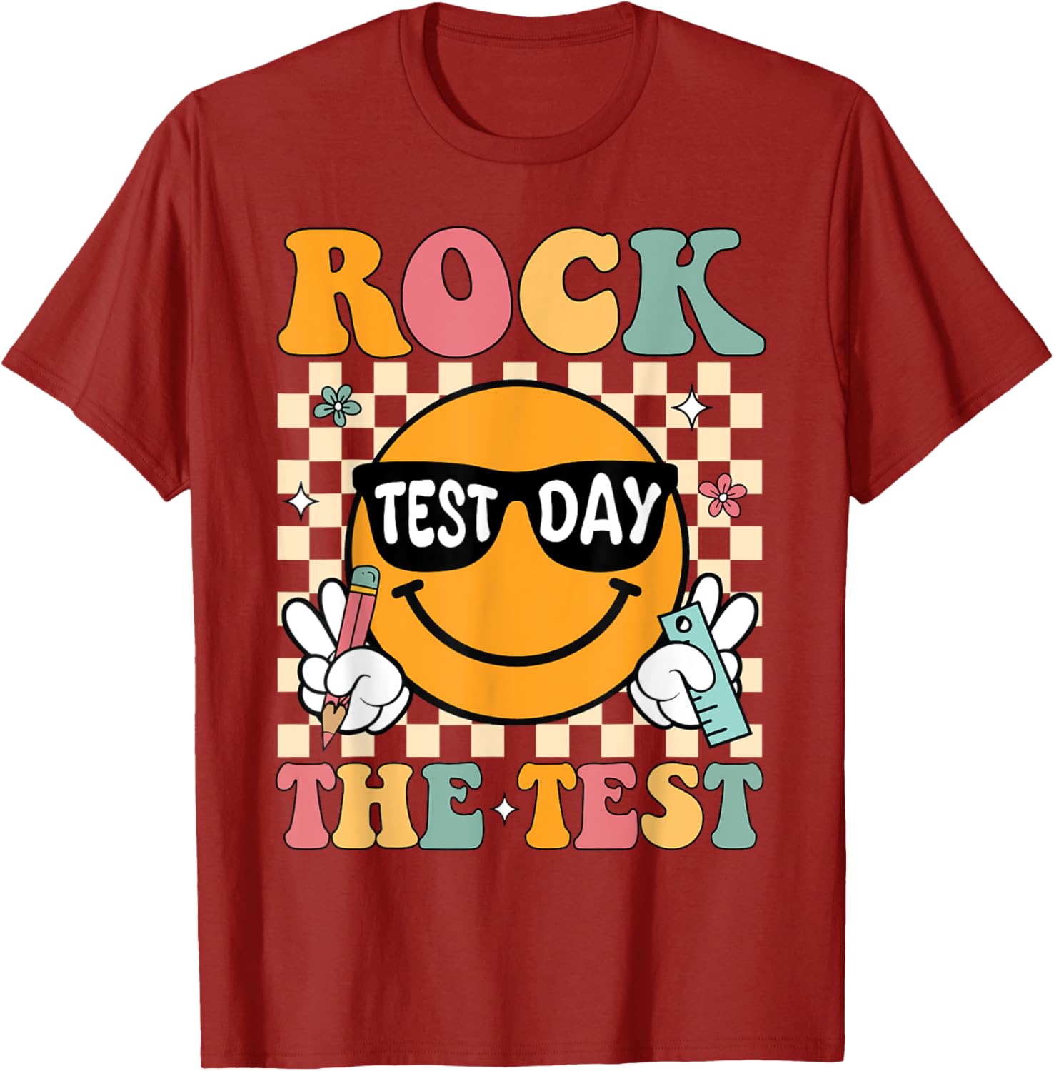 Test Day Rock The Test Teacher T-Shirt Motivational Gift for Educators - 14