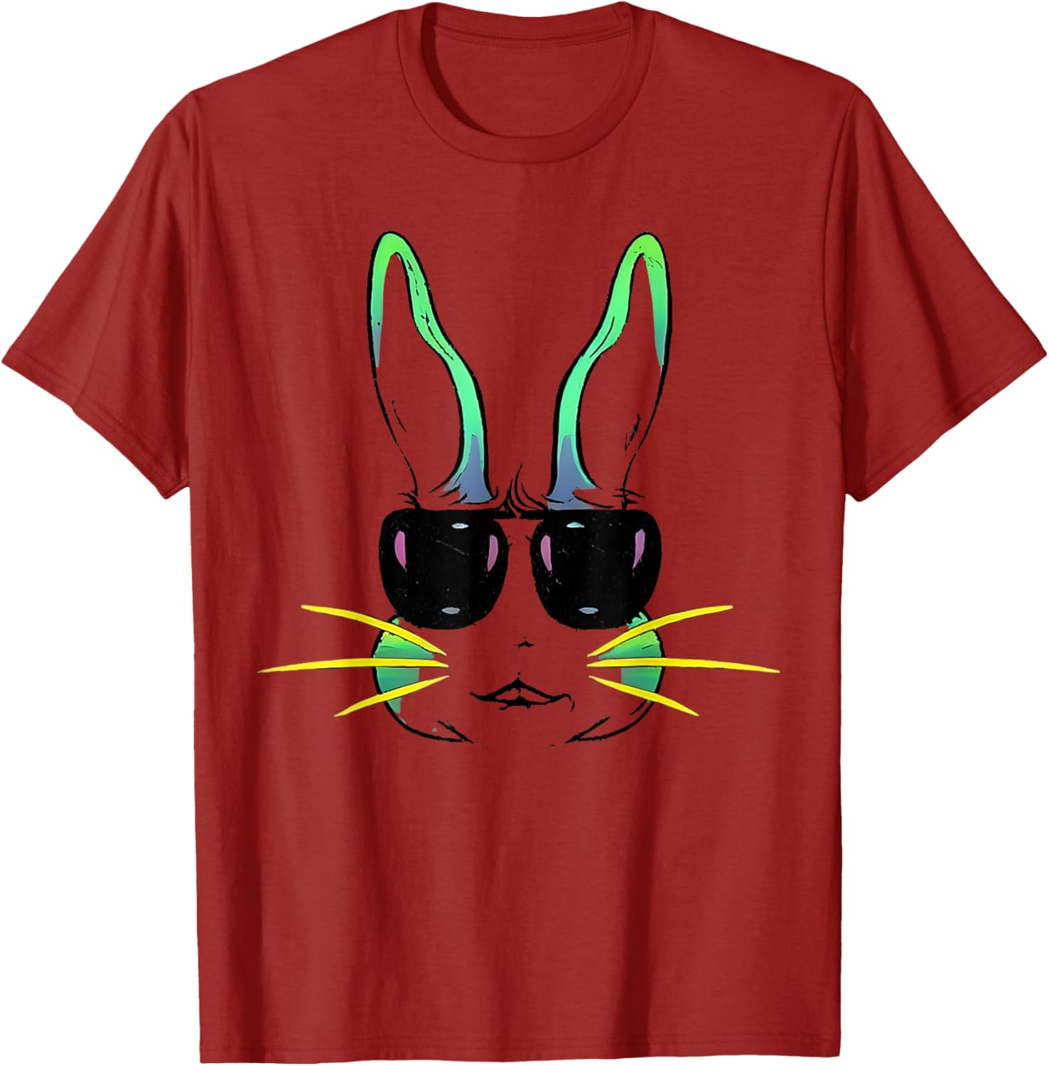 Cool Bunny Face Sunglasses T-Shirt for Fun Easter Celebrations - 20