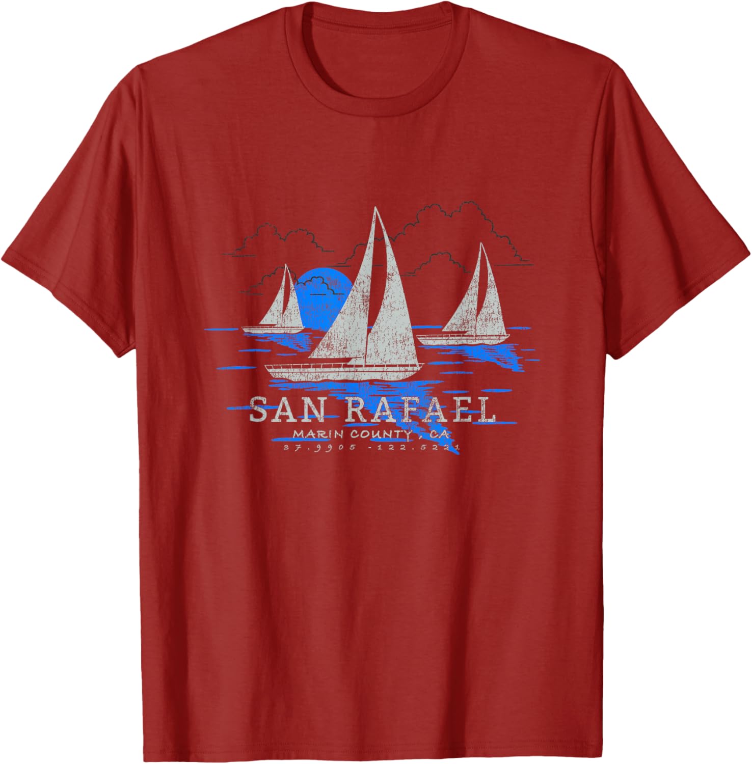 San Rafael California Yachting Souvenir T-Shirt for Nautical Lovers - 5