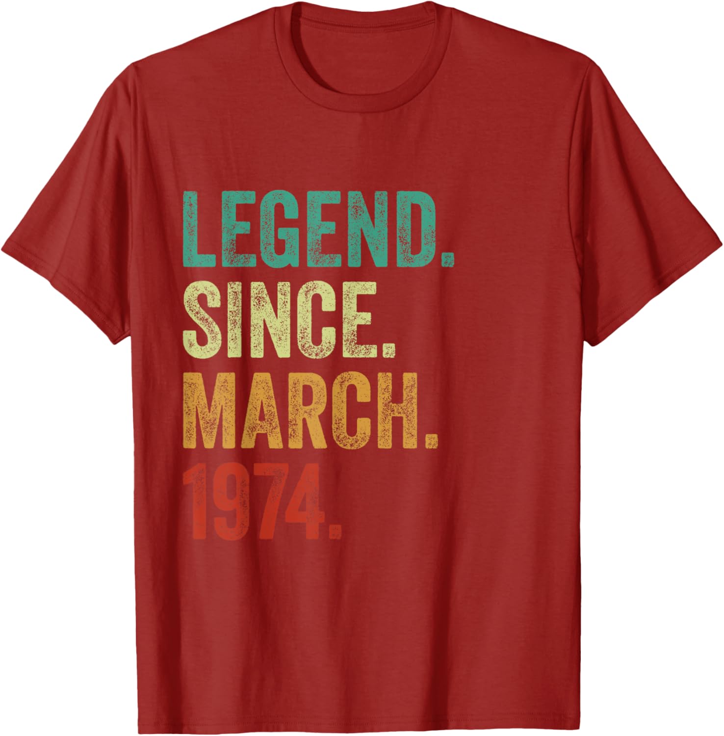 51 Years Old Legend Since March 1974 51st Birthday T-Shirt for Men - 5