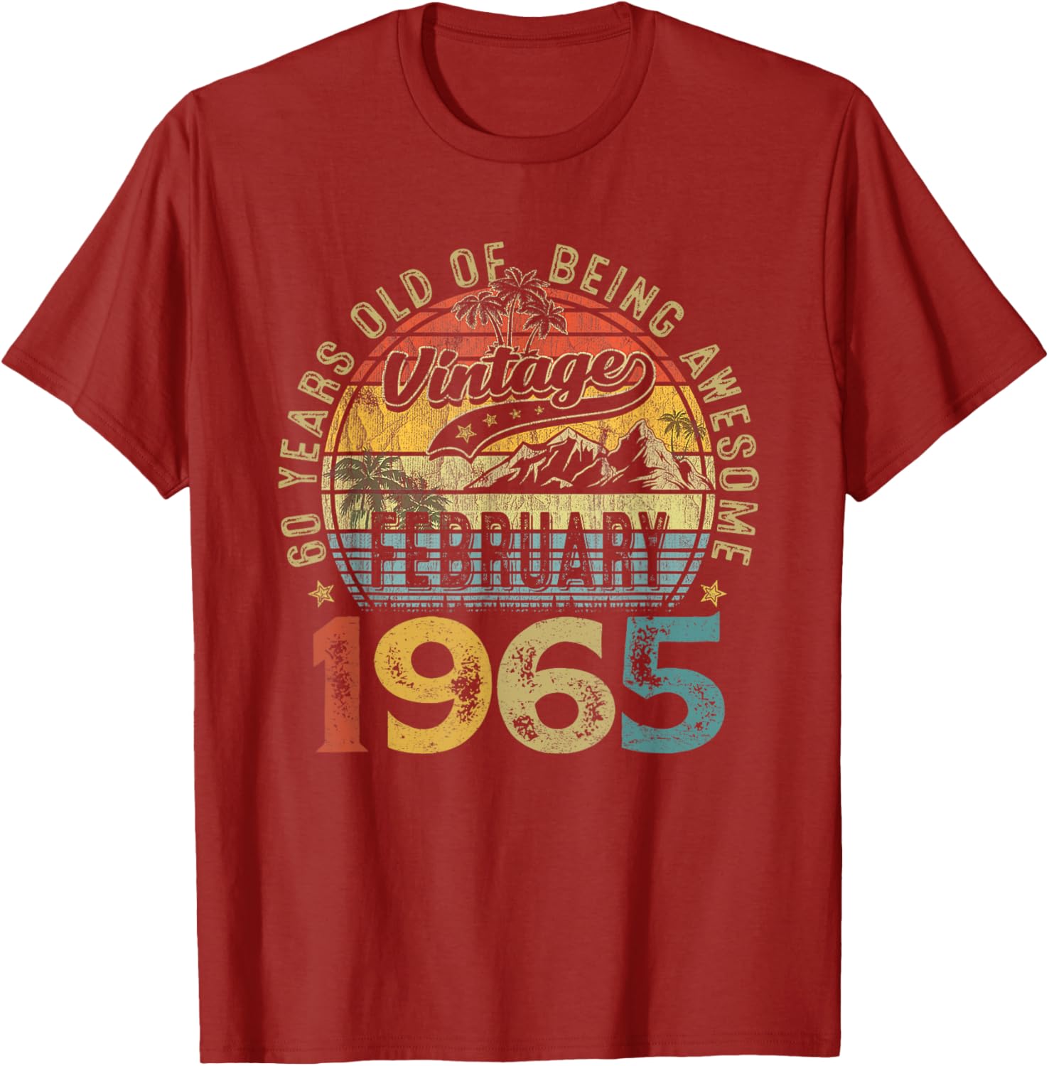 Vintage Retro 60th Birthday T-Shirt for February 1965 Celebration - 10