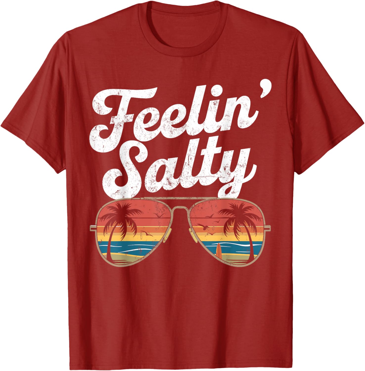 Funny Feelin Salty Vintage 70's Retro Beach Summer Vacation T-Shirt - 11