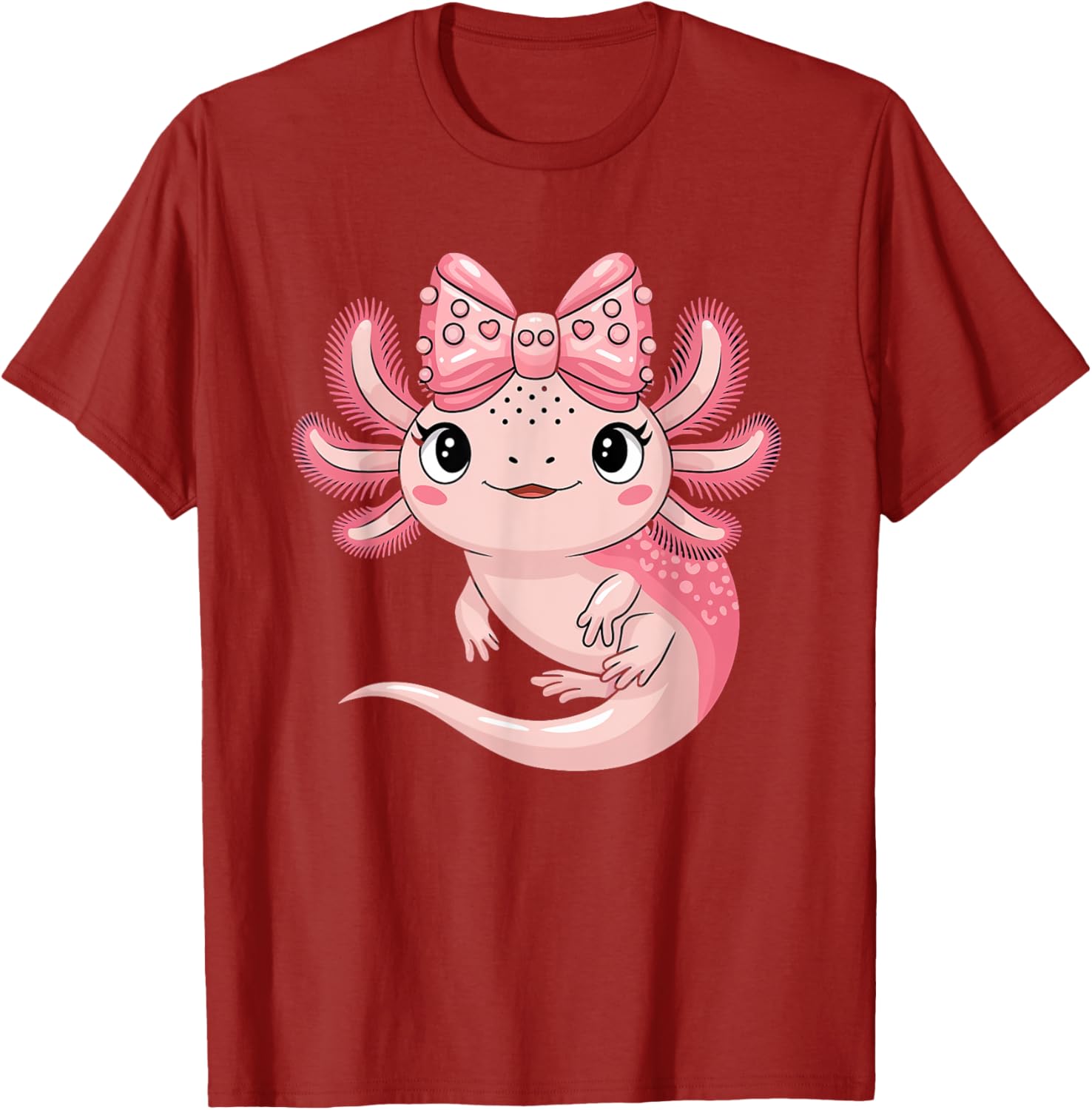 Cute Axolotl Girls Coquette Bow T-Shirt for Axolotl Lovers - 29