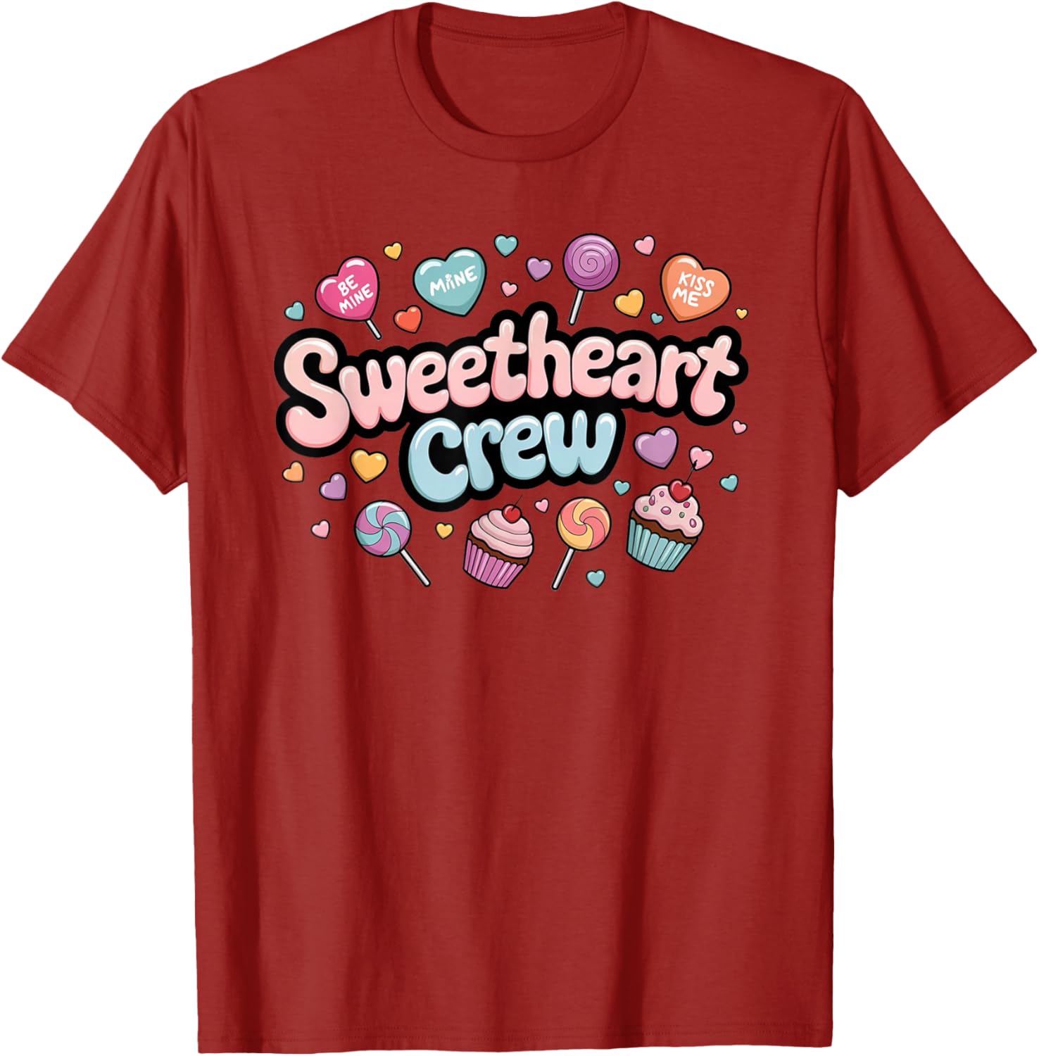 Sweetheart Crew Pastel Candy Cupcake T-Shirt for Fun and Fashion Lovers - 9
