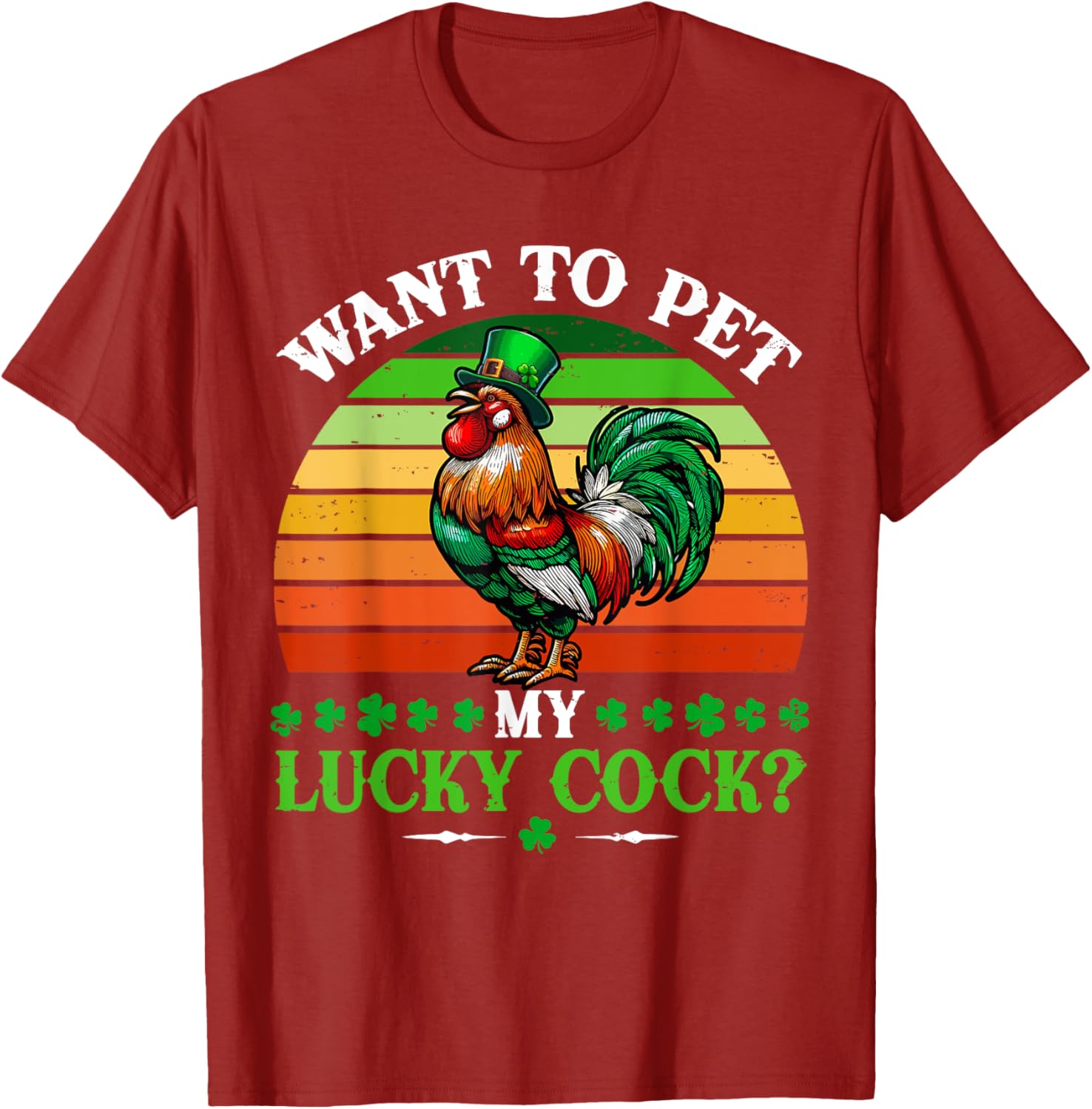 Vintage Sarcastic St. Patrick's Day Rooster T-Shirt for Fun Lovers - 23