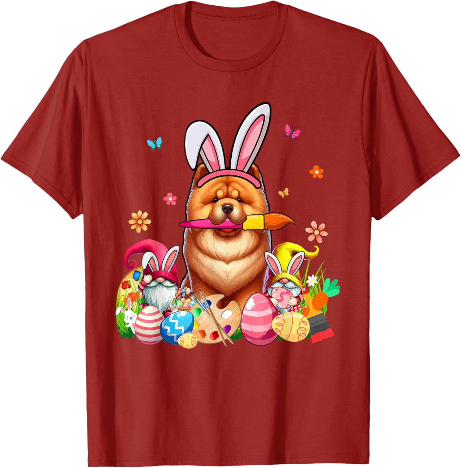 Chow Chow Cosplay Bunny Gnome Easter Eggs T-Shirt for Pet Lovers - 17