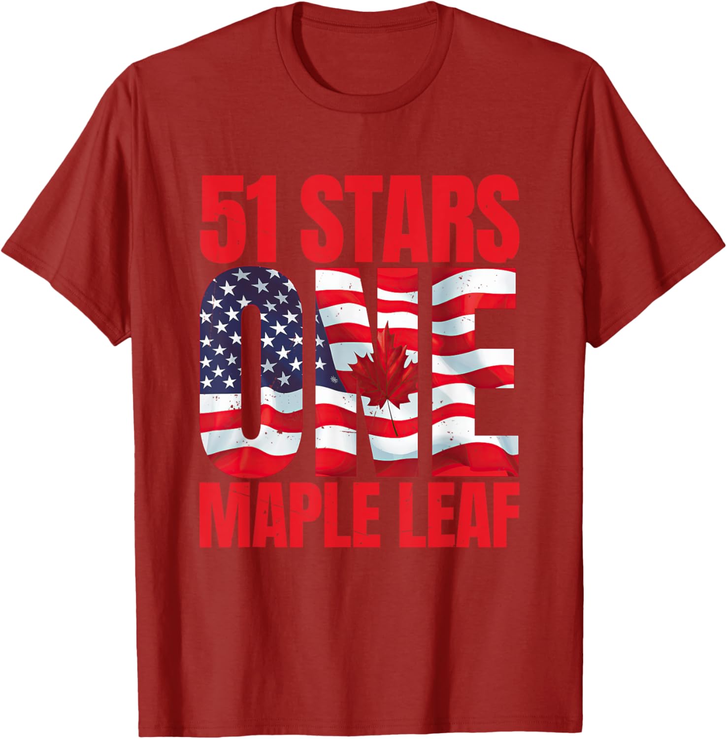 51 Stars One Maple Leaf T-Shirt for Satire and Joke Lovers - 12