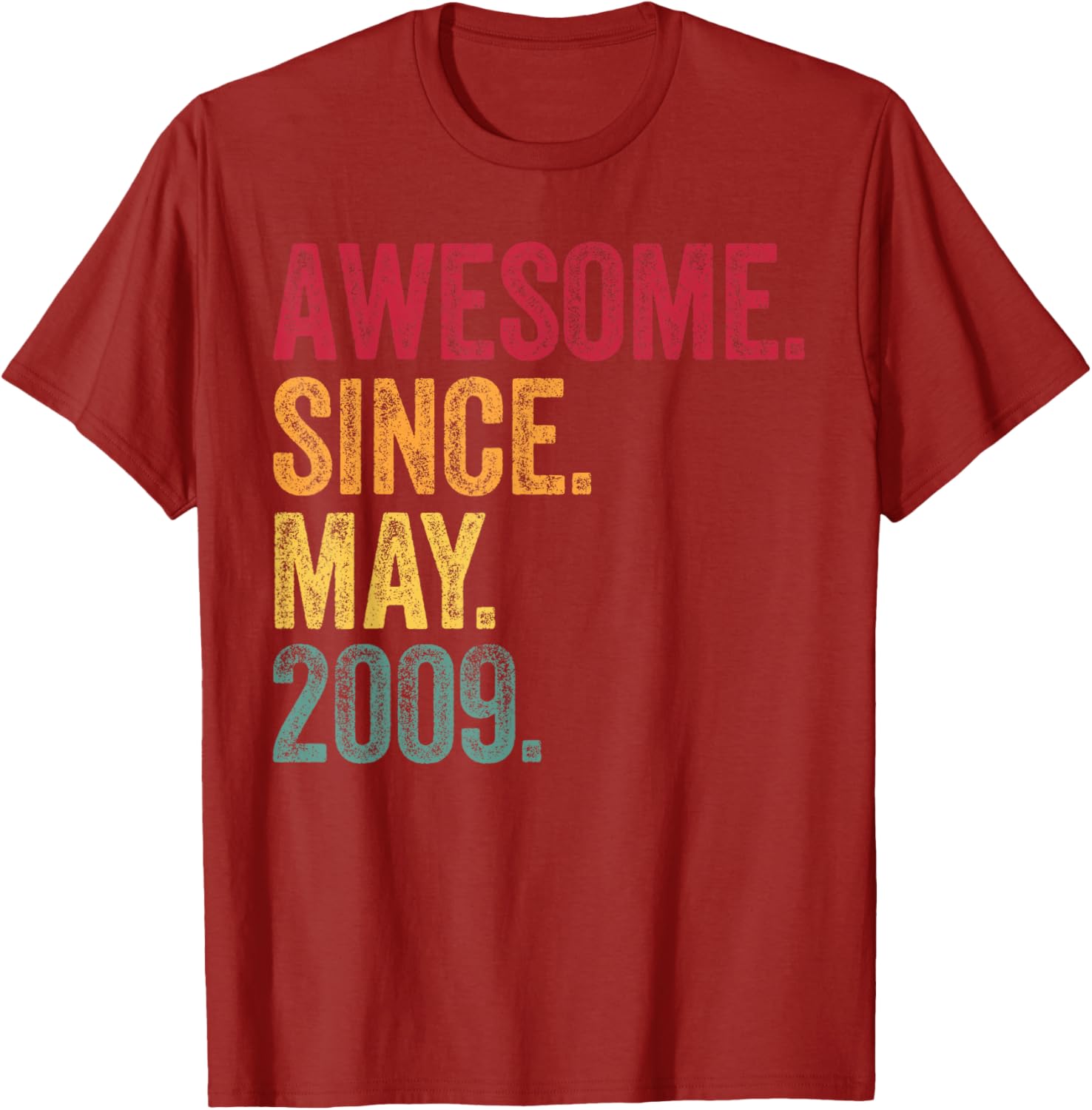Vintage 16th Birthday T-Shirt Awesome Since May 2009 Gift Idea - 9