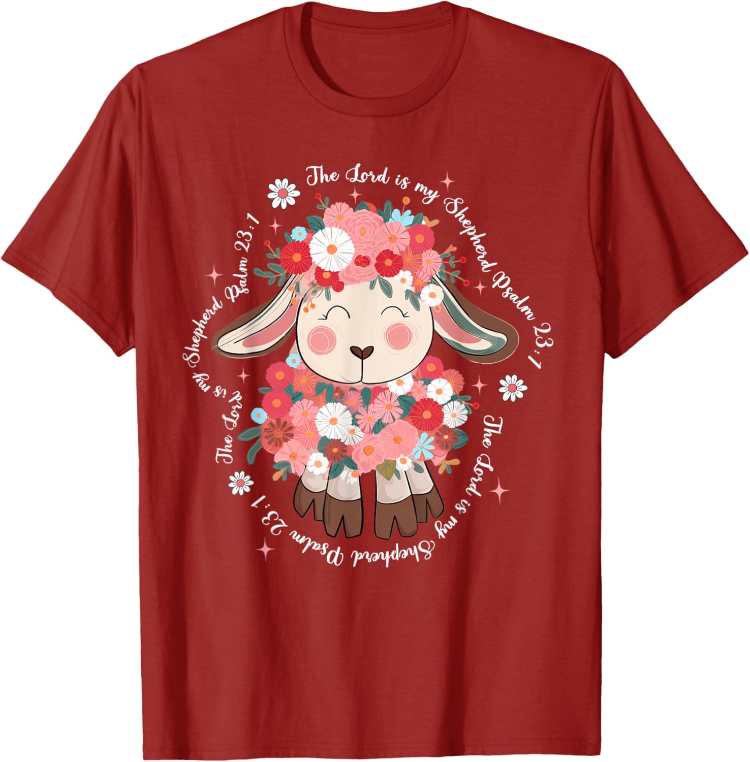 The Lord Is My Shepherd Easter T-Shirt for Christian Faith Enthusiasts - 13