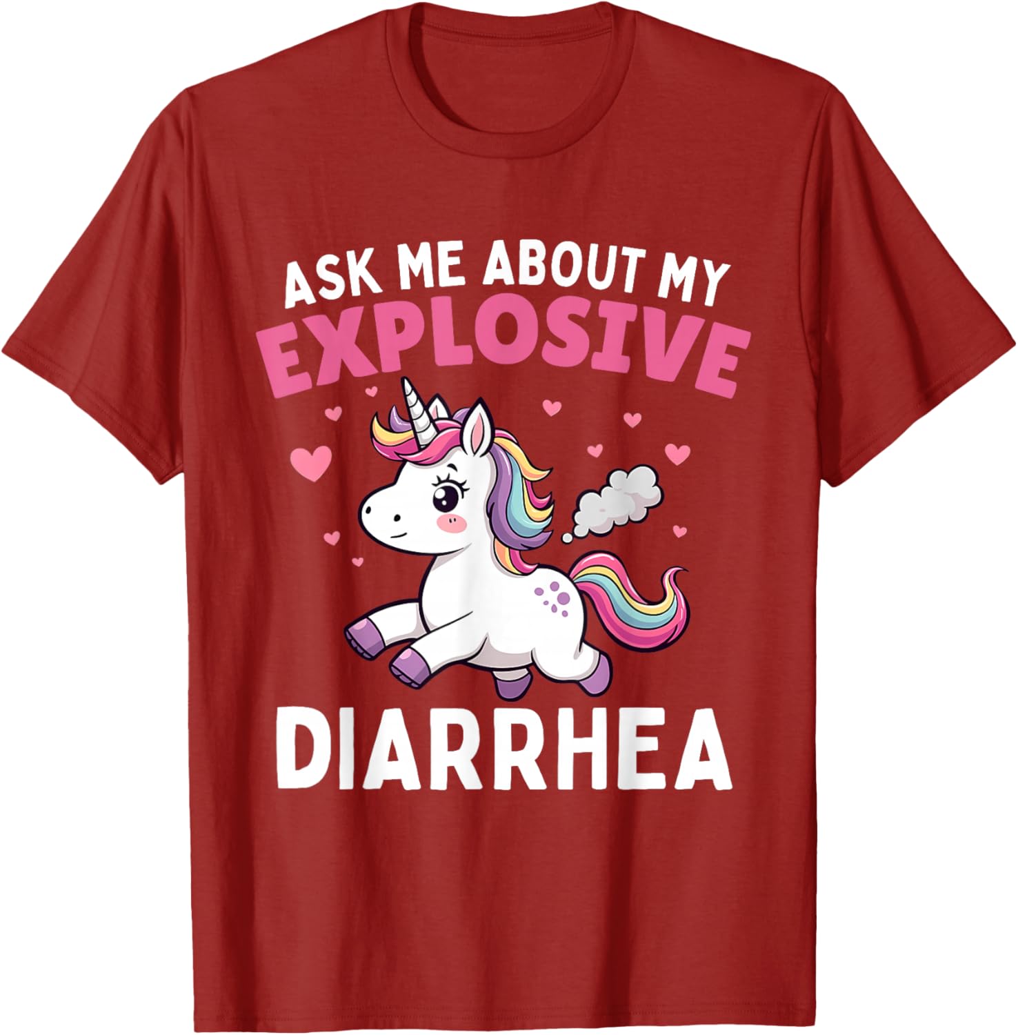 Funny Unicorn T-Shirt Ask Me About My Explosive Diarrhea Meme - 15