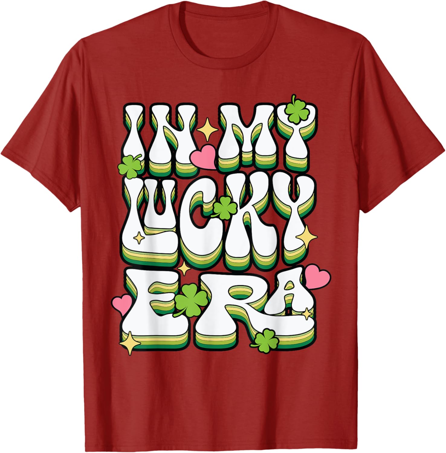 St Patricks Day Lucky Era Funny Irish Shamrock Groovy T-Shirt - 3