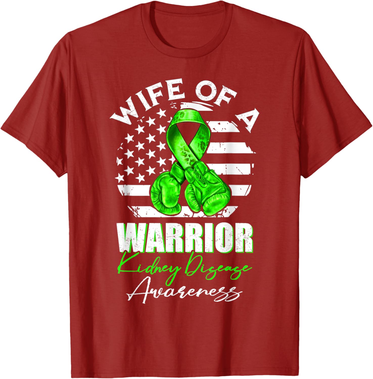 Wife of a Warrior Kidney Disease Awareness T-Shirt for Supportive Spouses - 12