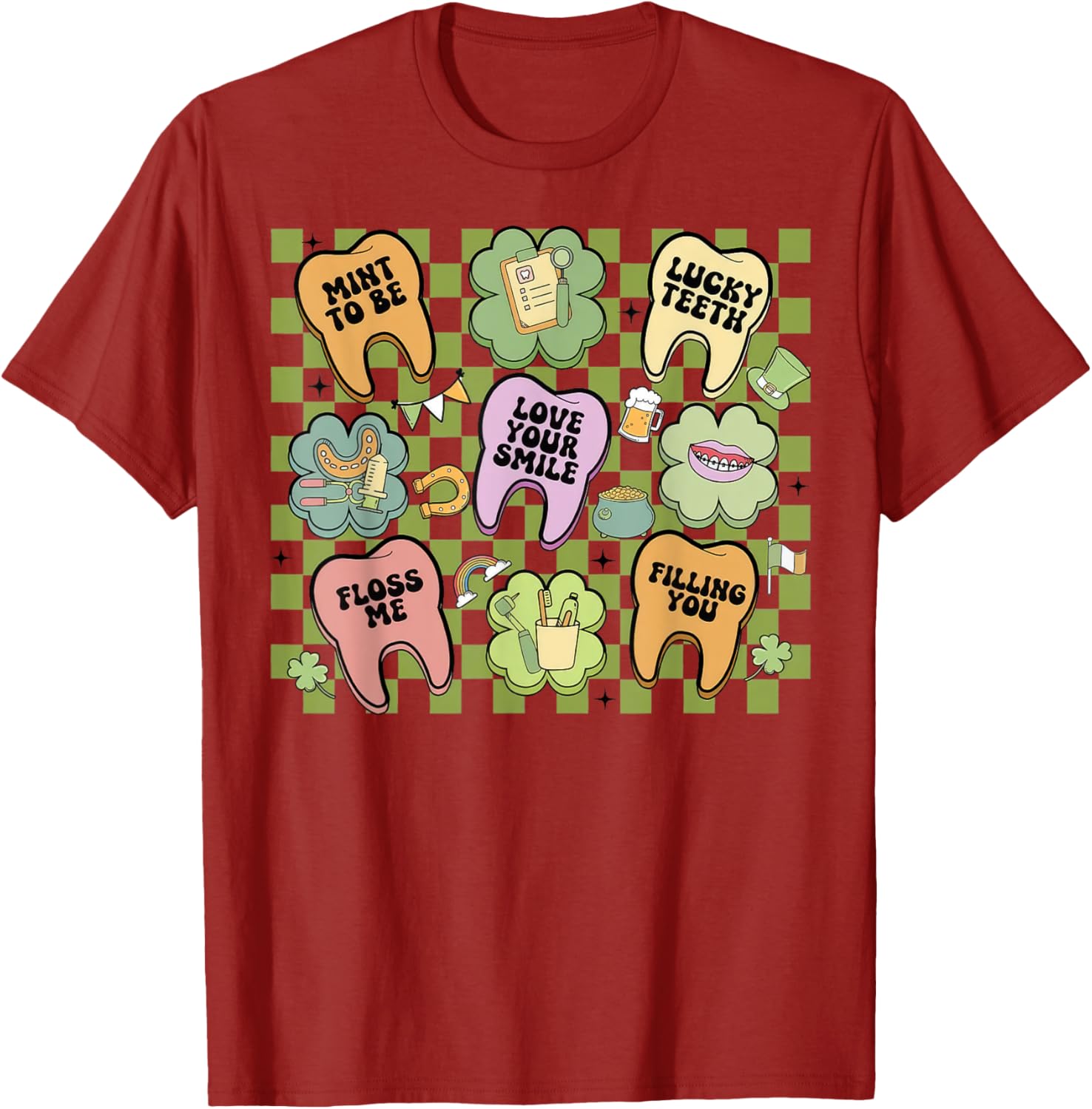 Retro Irish Dentist T-Shirt for St Patrick's Day Dental Squad Fun - 26