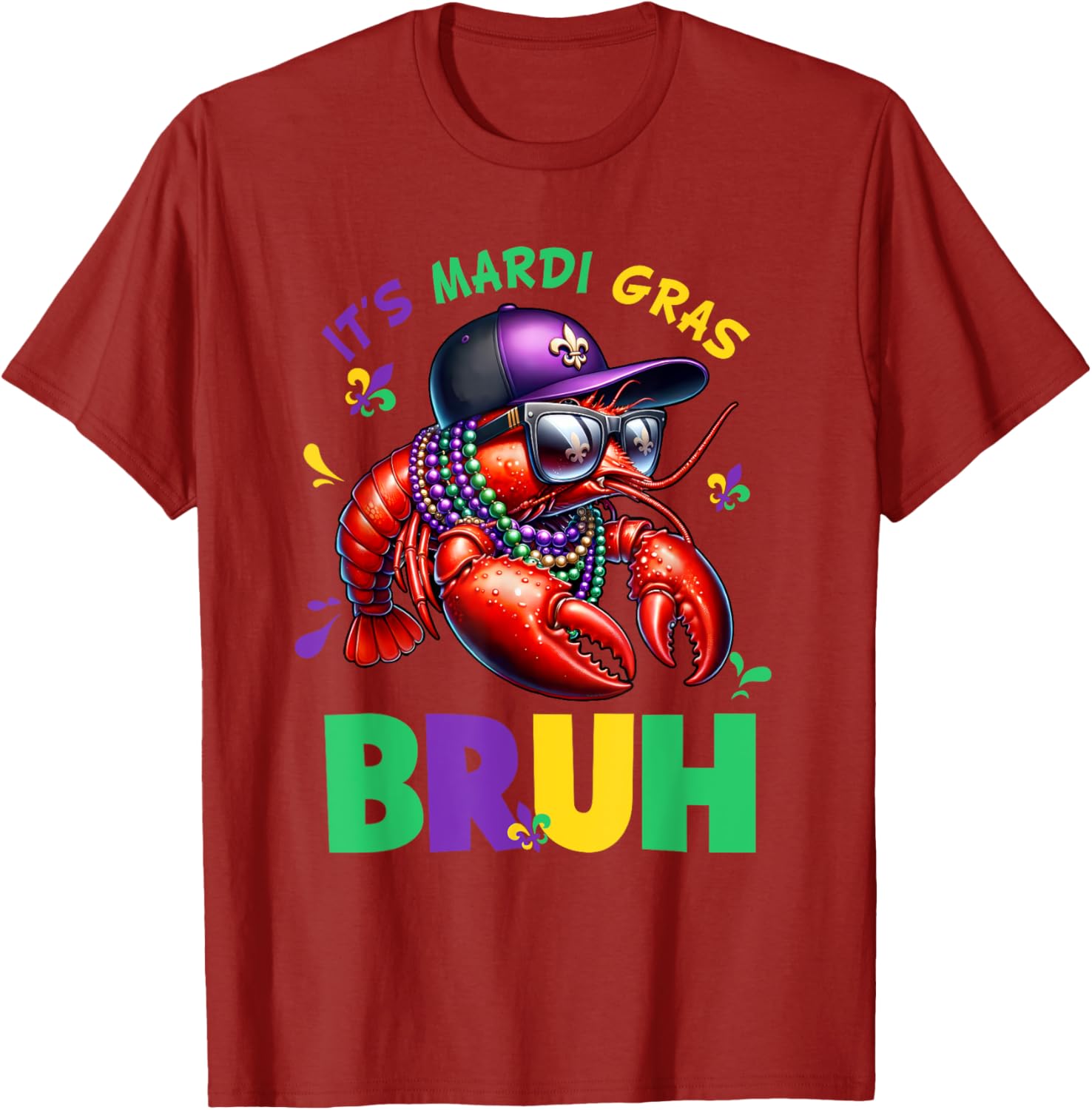 Cute Bruh Mardi Gras Crawfish T-Shirt for Kids - Fun Festival Fashion - 8
