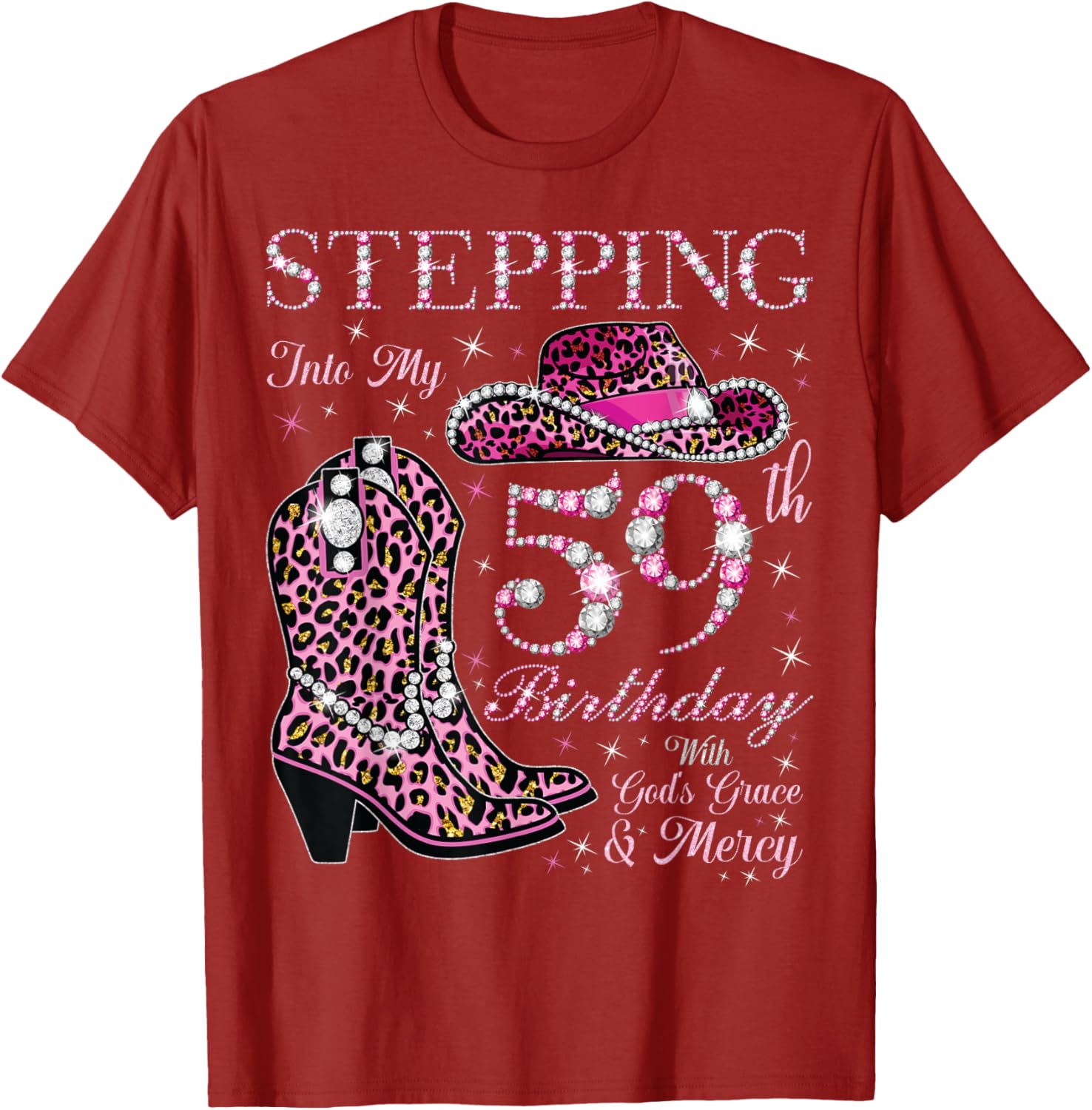 Celebrate 59 with Grace Mercy T-Shirt for Birthday Joy and Style - 14