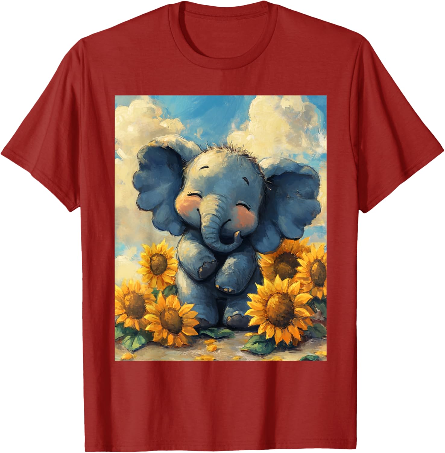 Adorable Sunflower Elephant T-Shirt for Kids - Perfect for Boys and Girls - 20