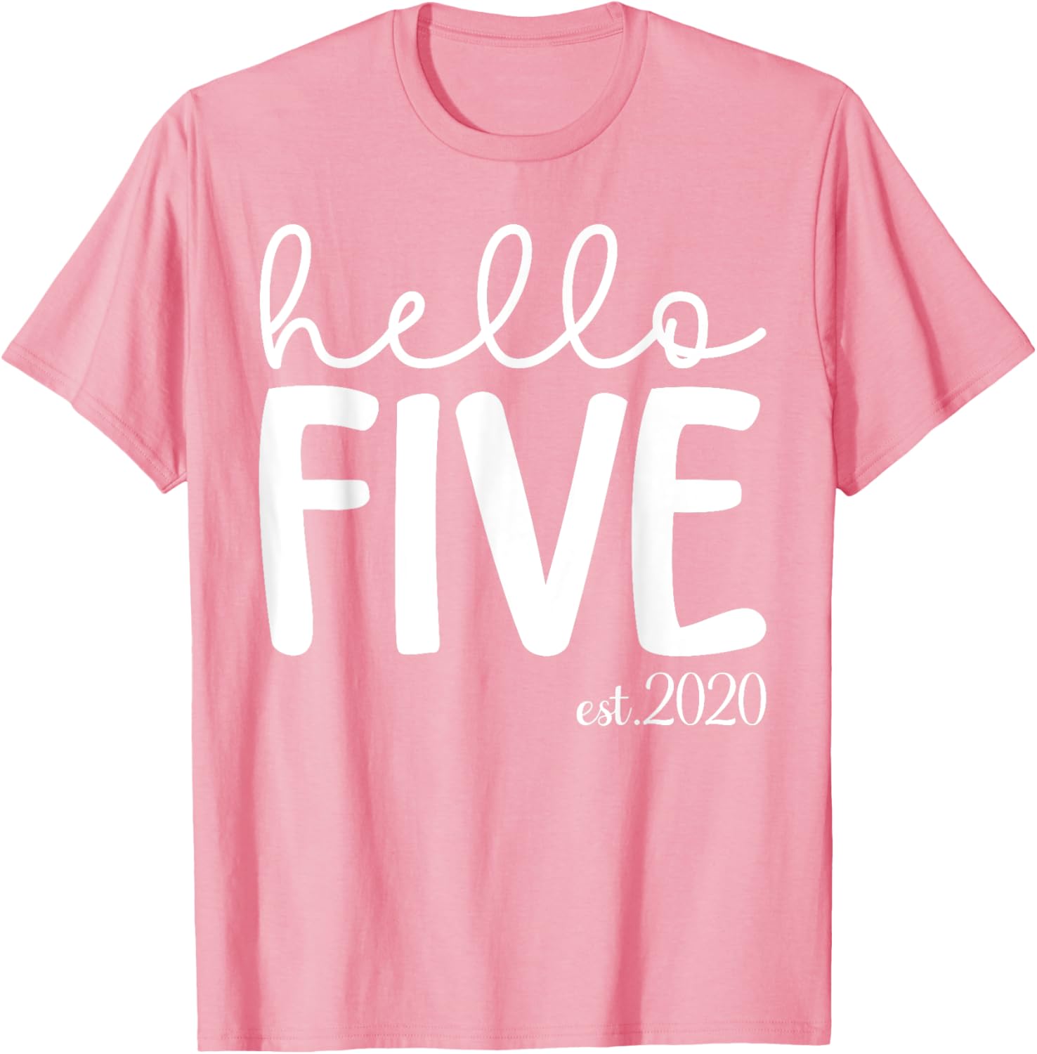 Hello Five 5th Birthday T-Shirt for Girls Age 5 Cute Gift Idea - 3